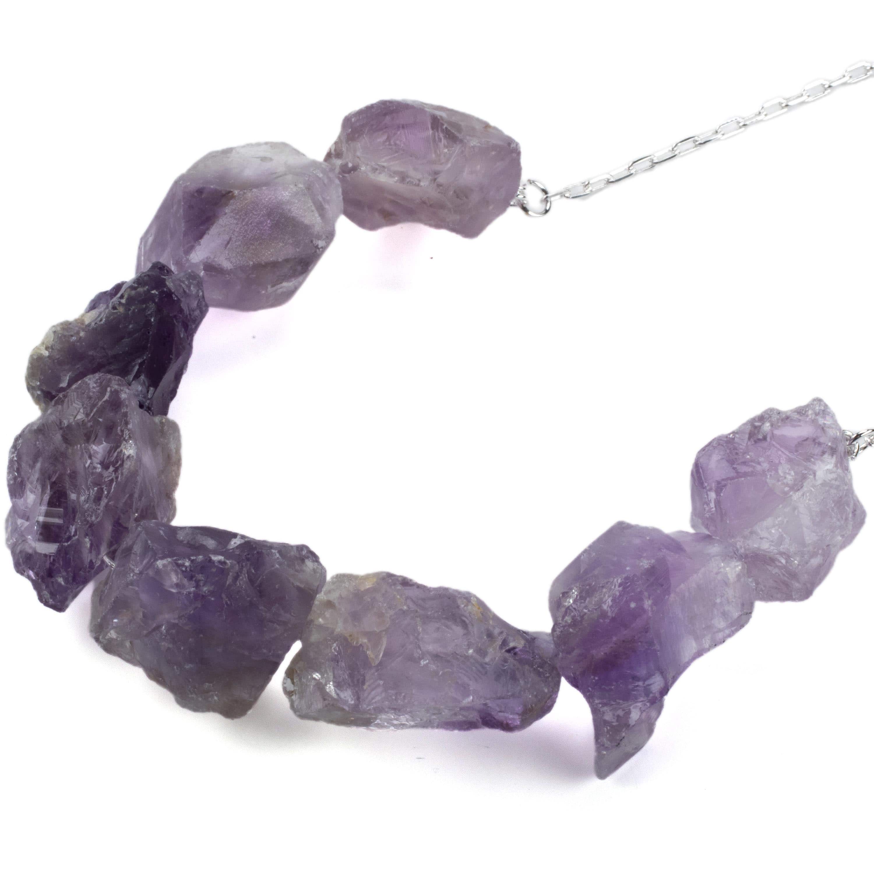 Kalifano Crystal Jewelry Rough Amethyst Necklace CJN-2046-AM