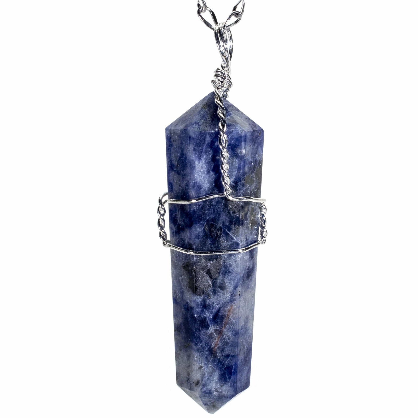 Kalifano Crystal Jewelry Sodalite Point Healing Stone Pendant CJ20-SD