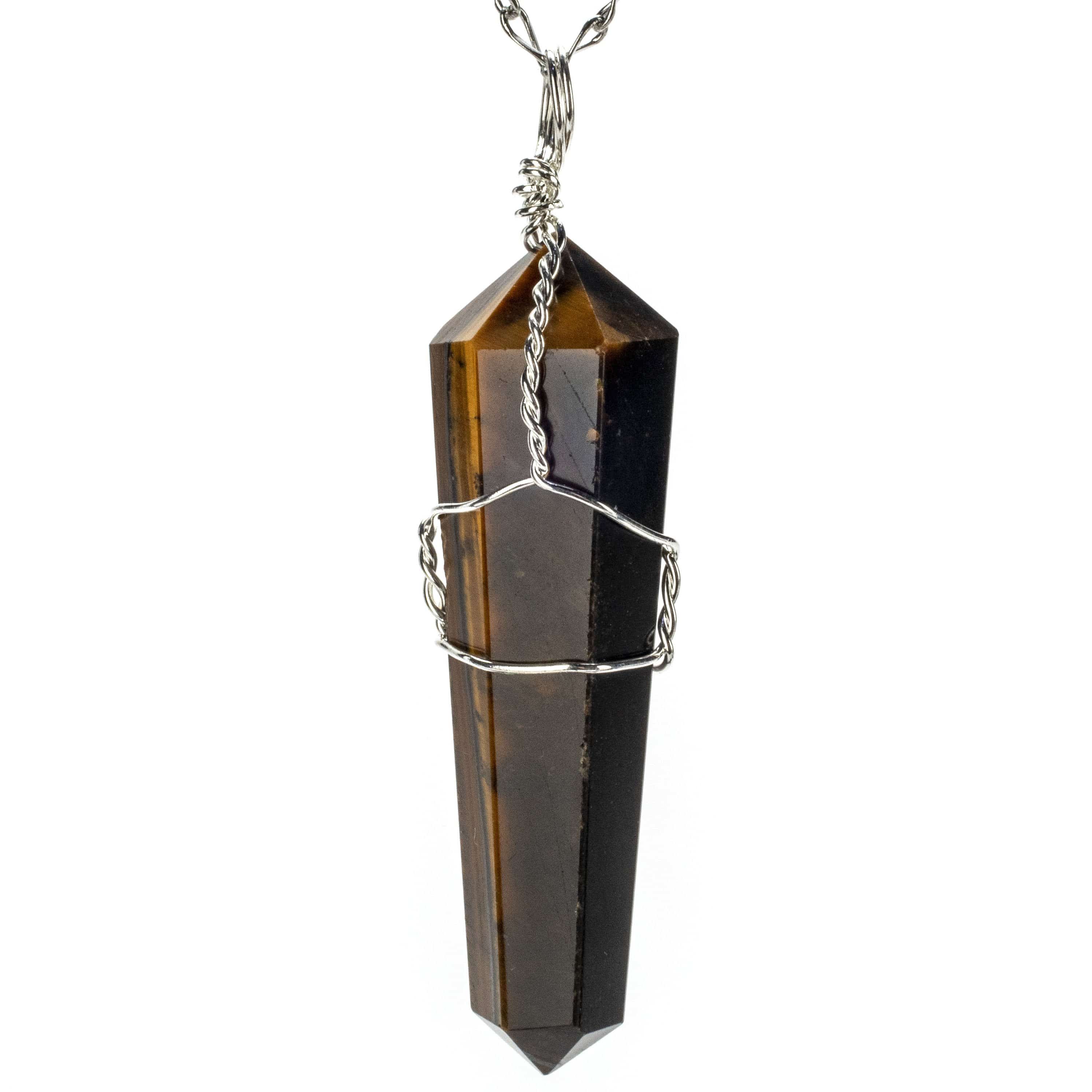 Kalifano Crystal Jewelry Tiger Eye Point Healing Stone Pendant CJ20-TE