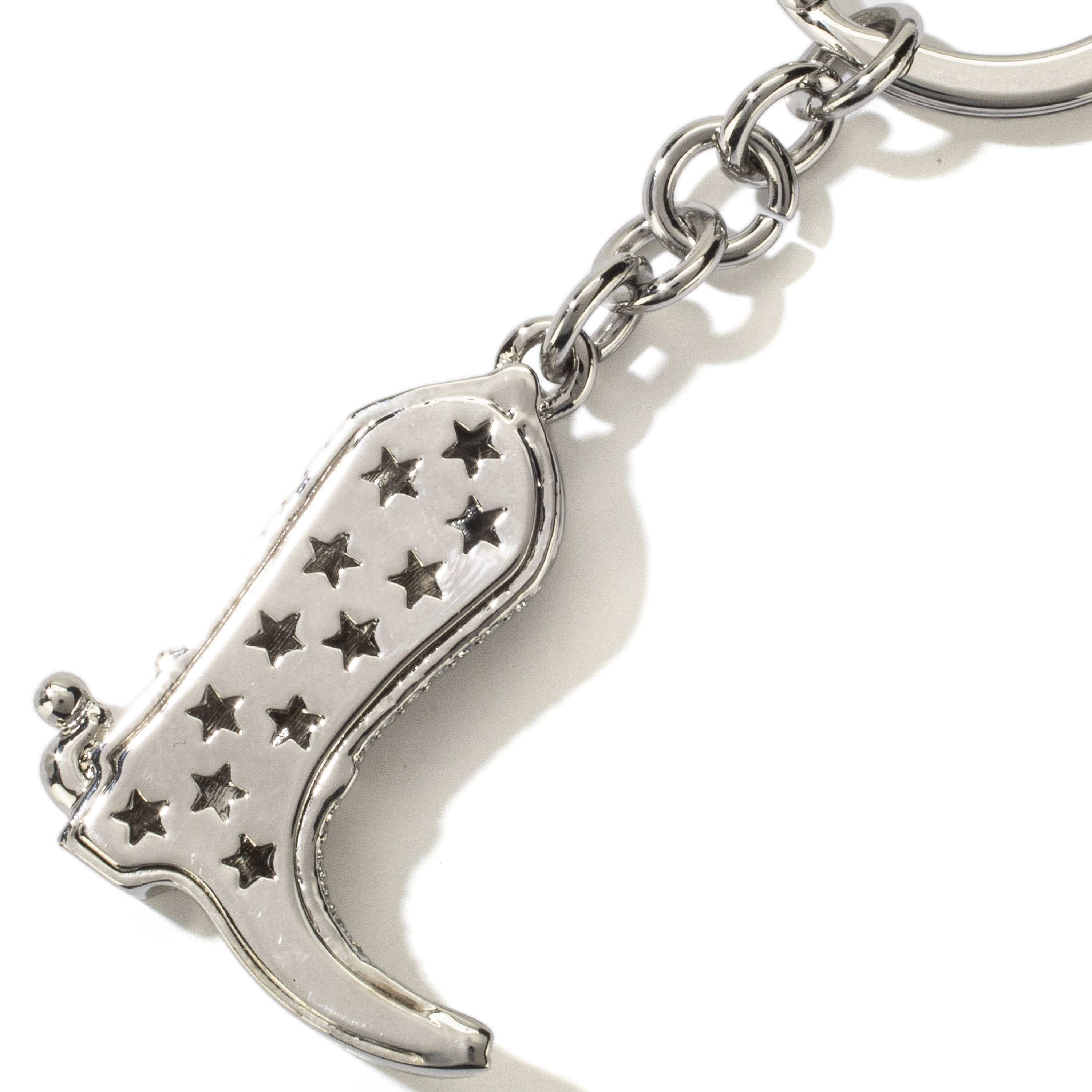 Kalifano Crystal Keychains Cowboy Boot Keychain made with Swarovski Crystals SKC-030