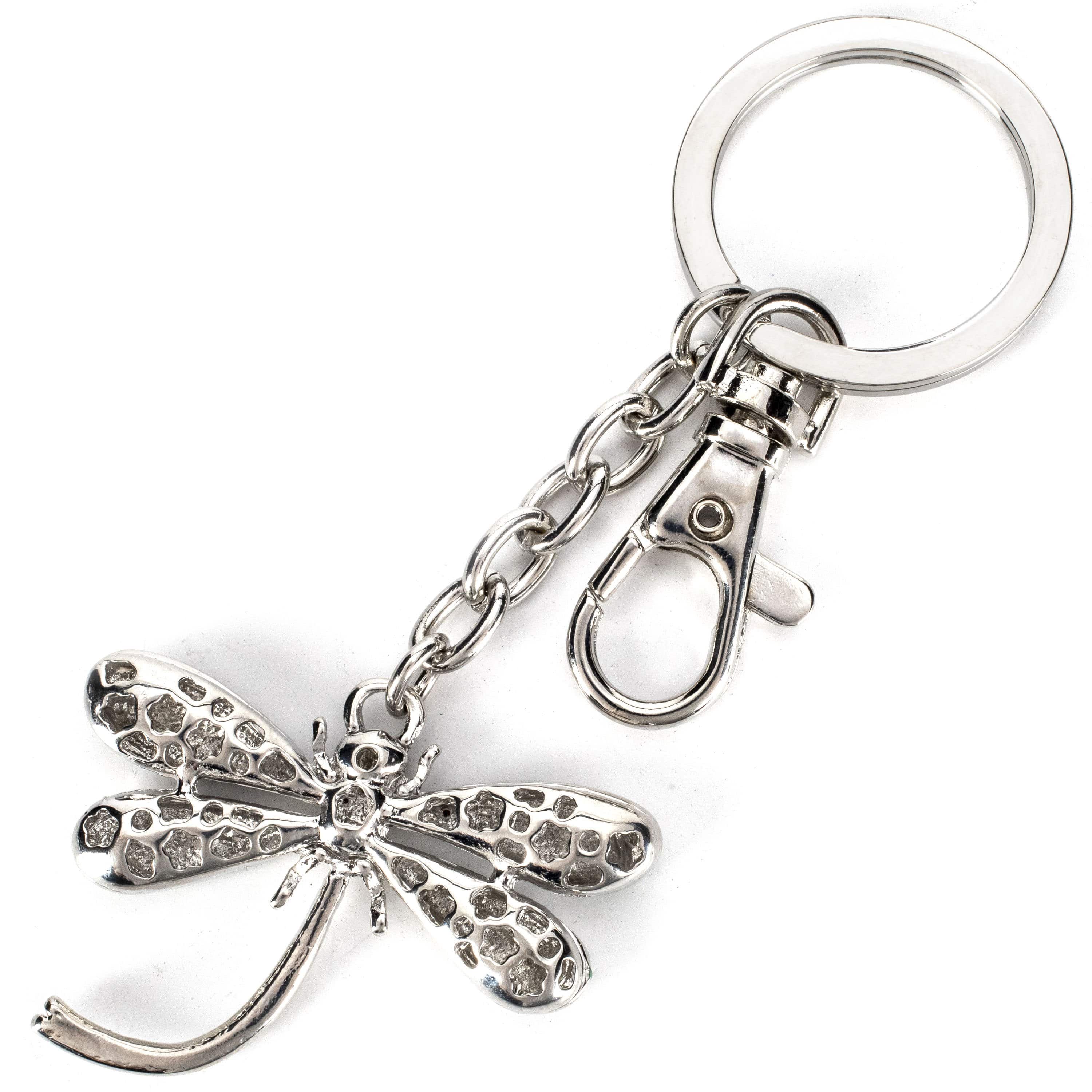 Kalifano Crystal Keychains Green Dragonfly Keychain made with Swarovski Crystals SKC-118