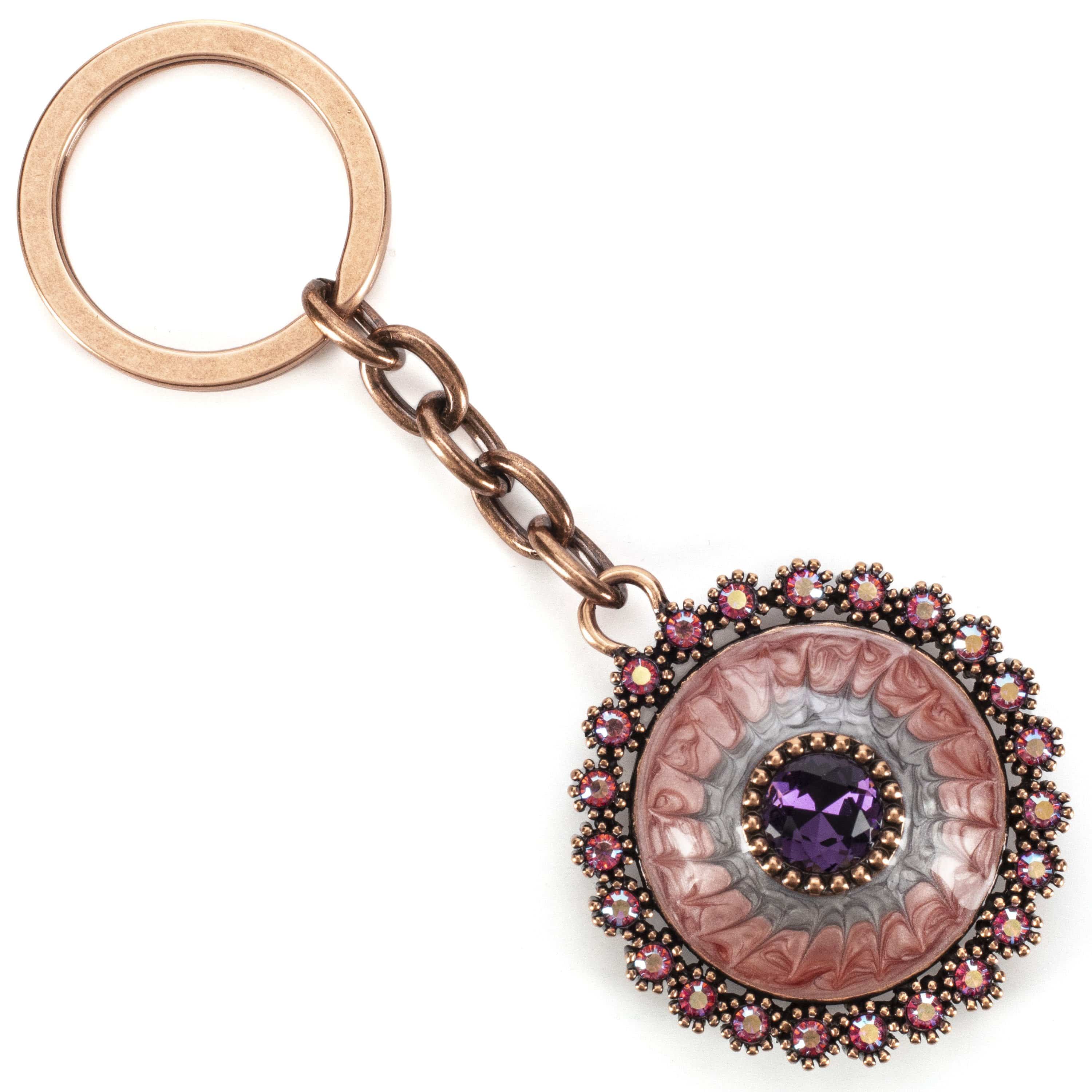 Kalifano Crystal Keychains Locket Keychain made with Swarovski Crystals SKC-075