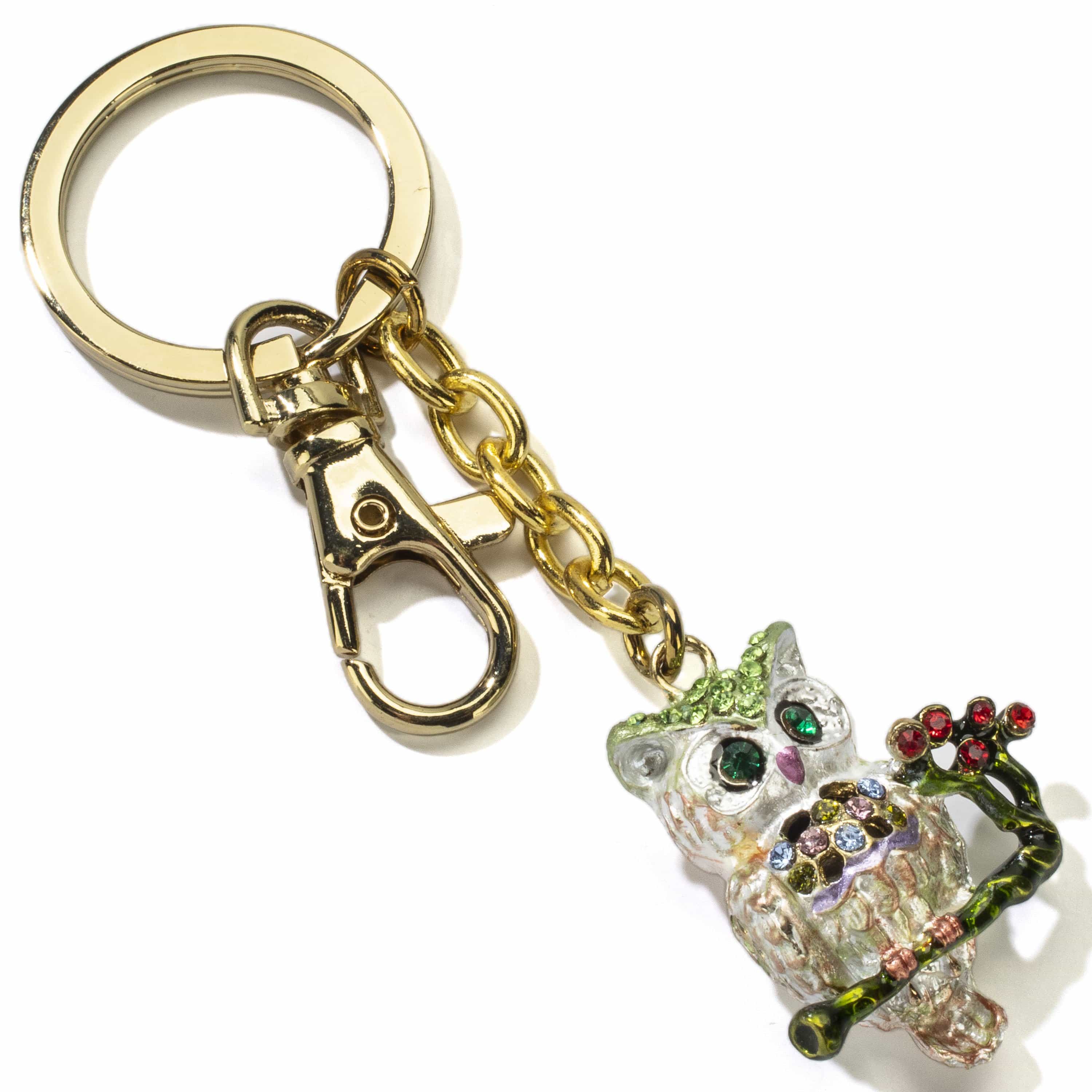 Kalifano Crystal Keychains Owl Keychain made with Swarovski Crystals SKC-105