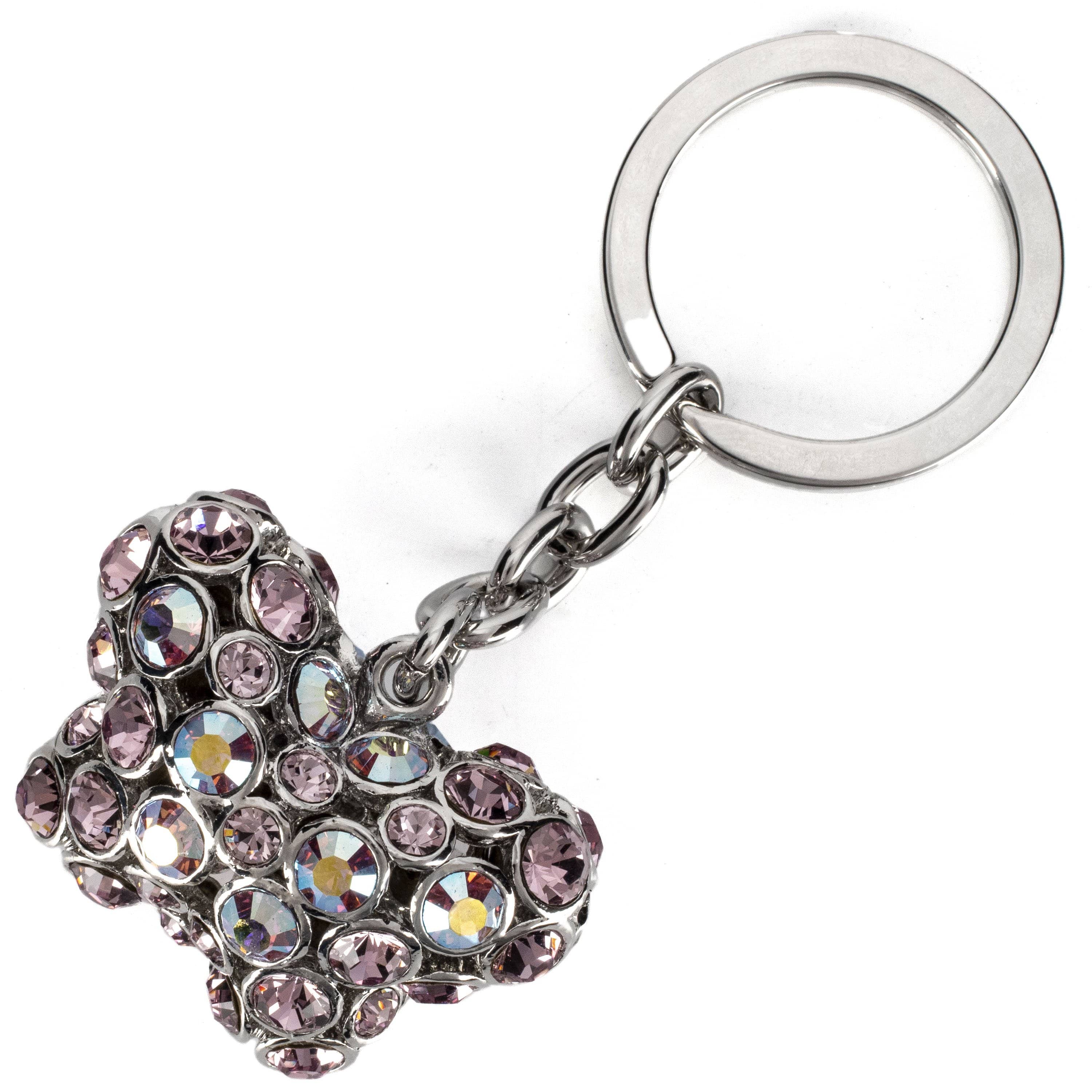 Kalifano Crystal Keychains Pink Butterfly Keychain made with Swarovski Crystals SKC-049