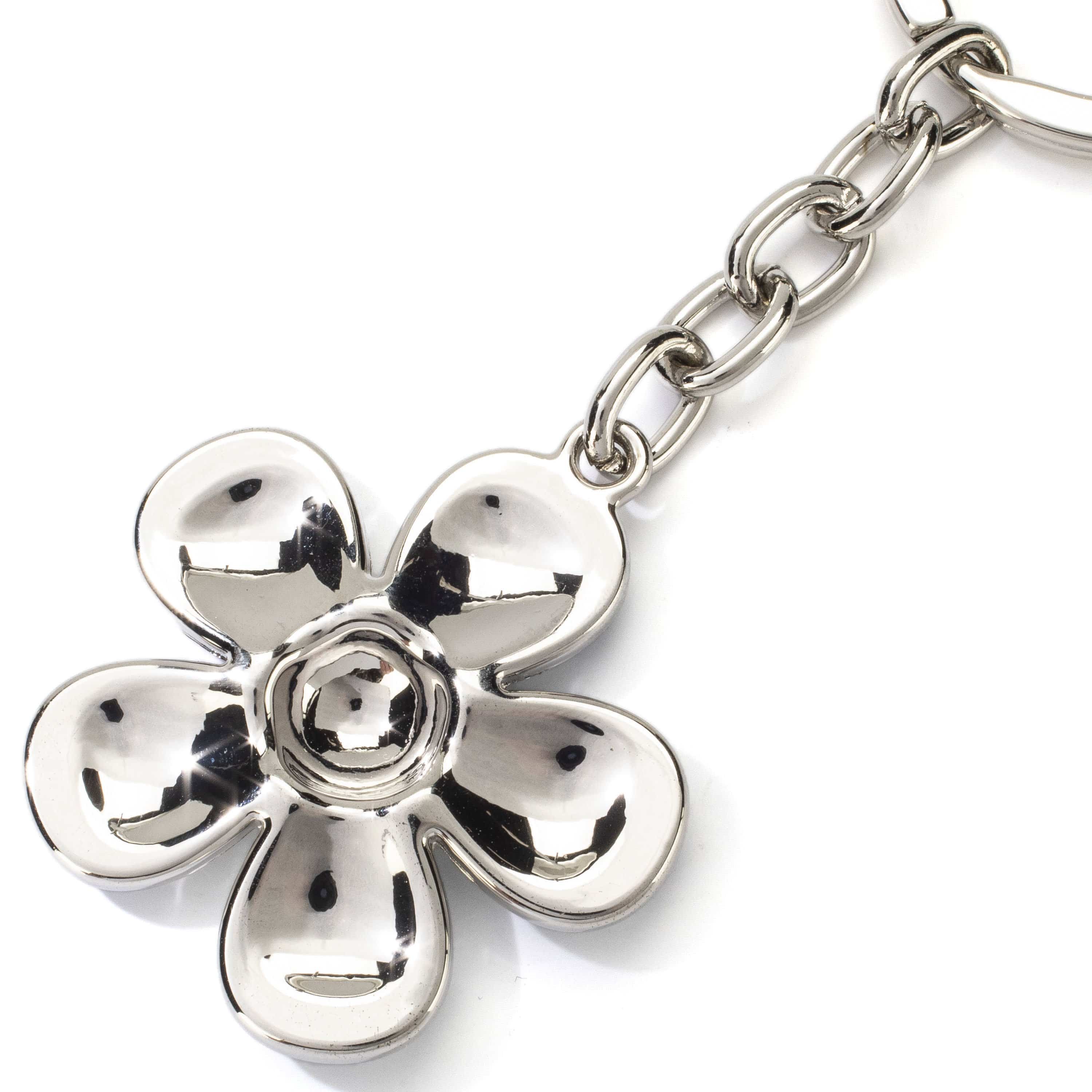 Kalifano Crystal Keychains Sapphire Flower Keychain made with Swarovski Crystals SKC-052