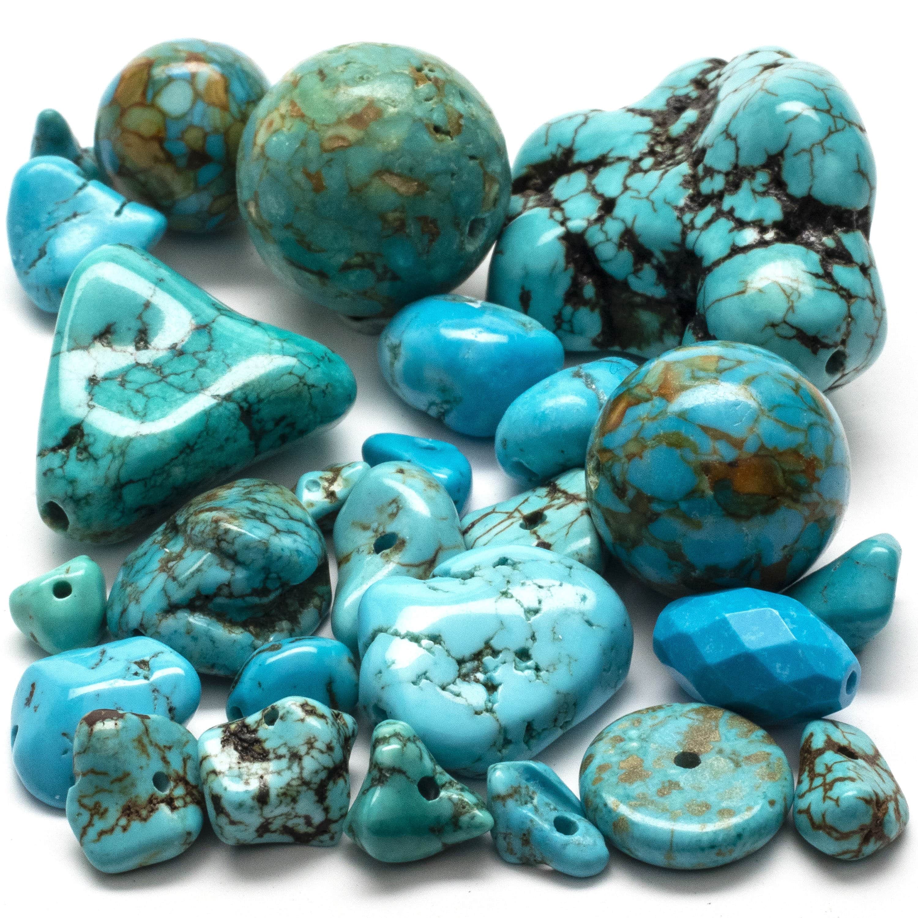 Kalifano Fossils & Minerals Genuine Howlite Turquoise Nugget TQ39