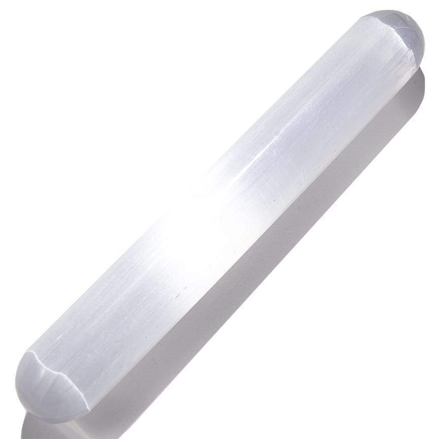 Kalifano Fossils & Minerals White Selenite Healing Massage Wand from Morocco SHWD20