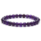 Natural Amethyst 6mm Gemstone Bead Bracelet