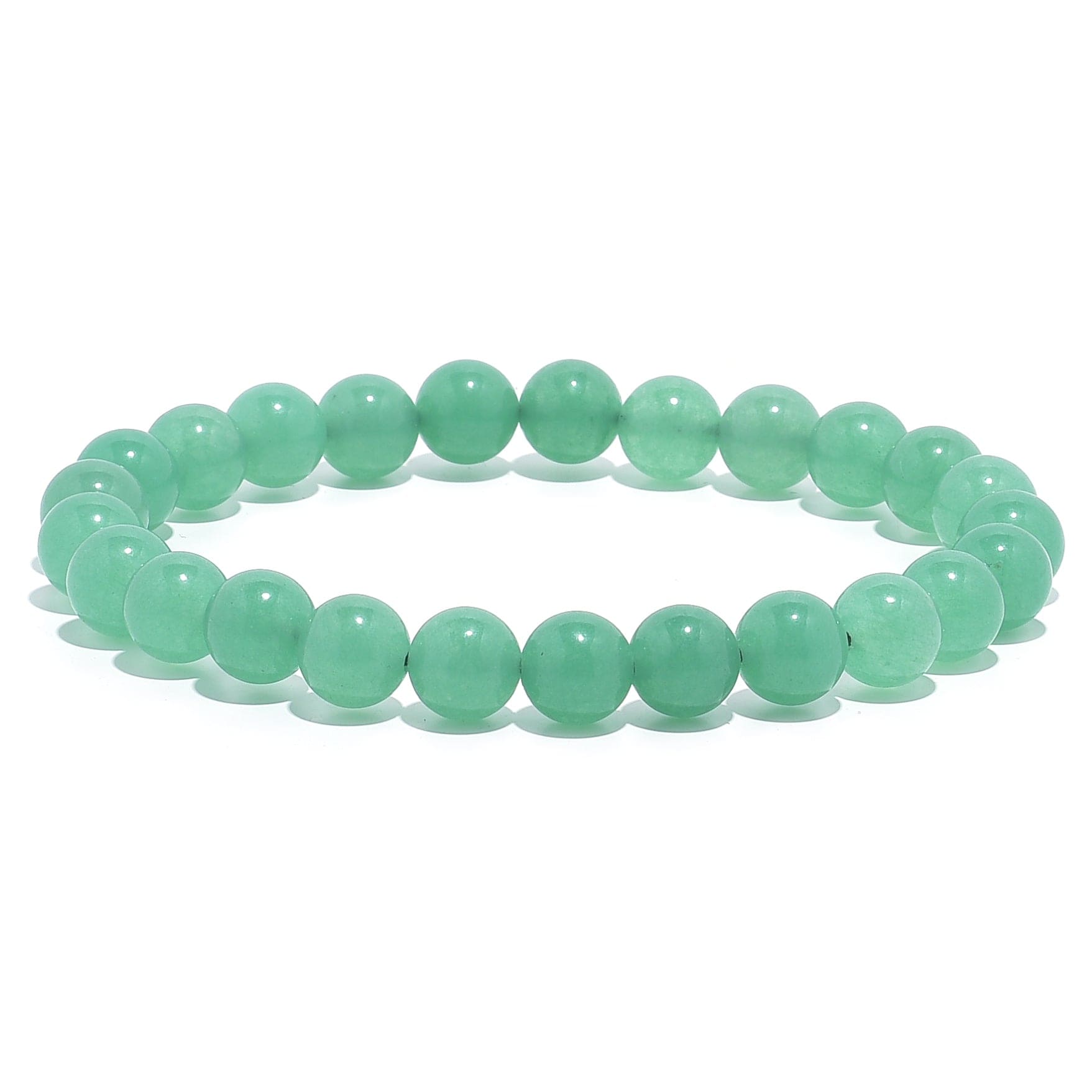 Kalifano Gemstone Bracelets Natural Aventurine 8 mm Beaded Gemstone Bracelet