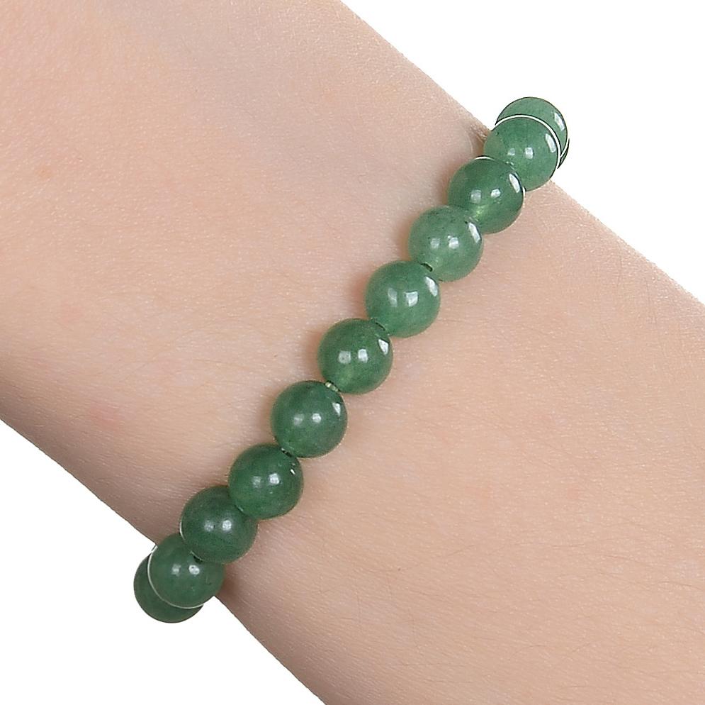 Kalifano Gemstone Bracelets Natural Aventurine small beaded Gemstone Bracelet B6-AV