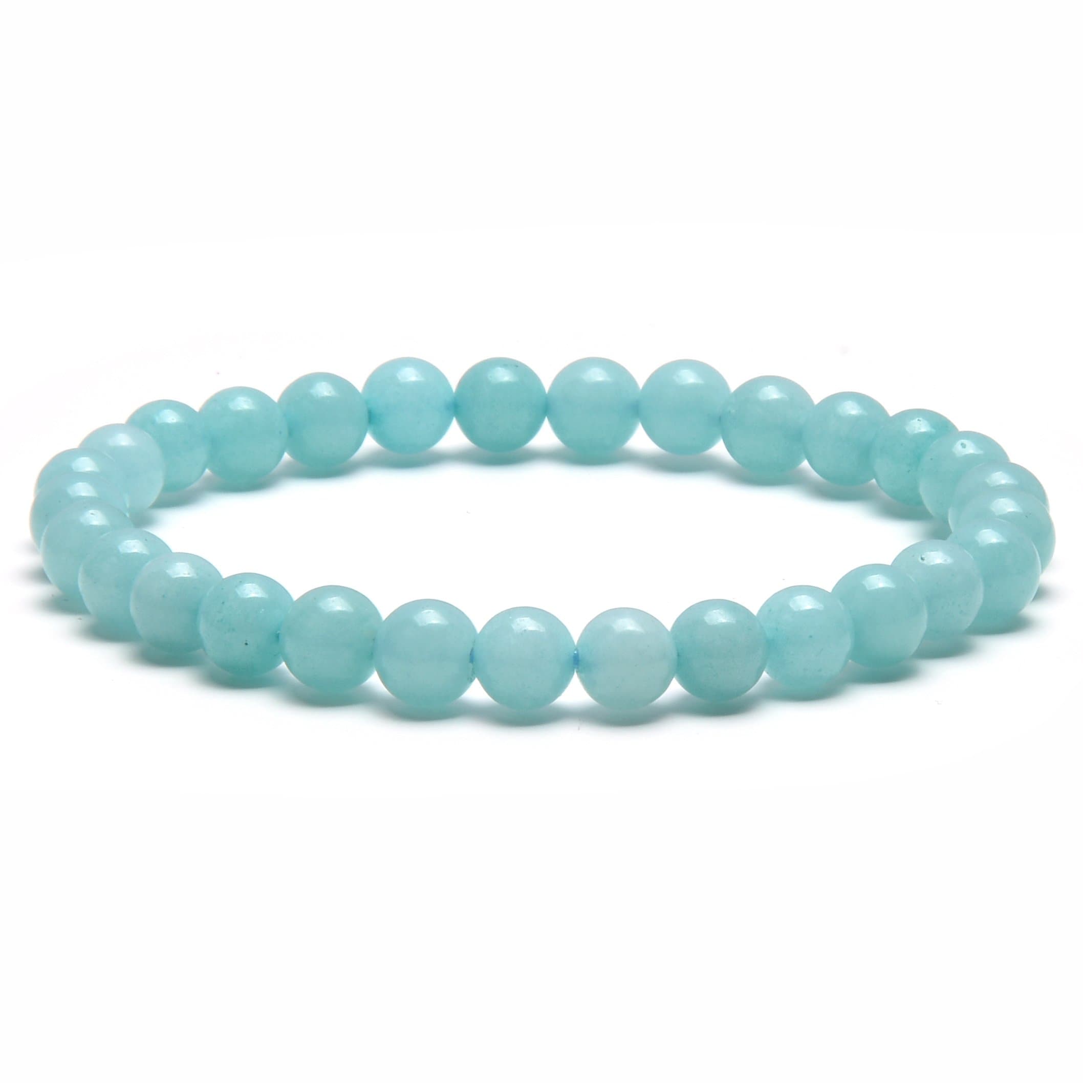 Kalifano Gemstone Bracelets Natural Blue Amazonite small beaded Gemstone Bracelet B6-AZ