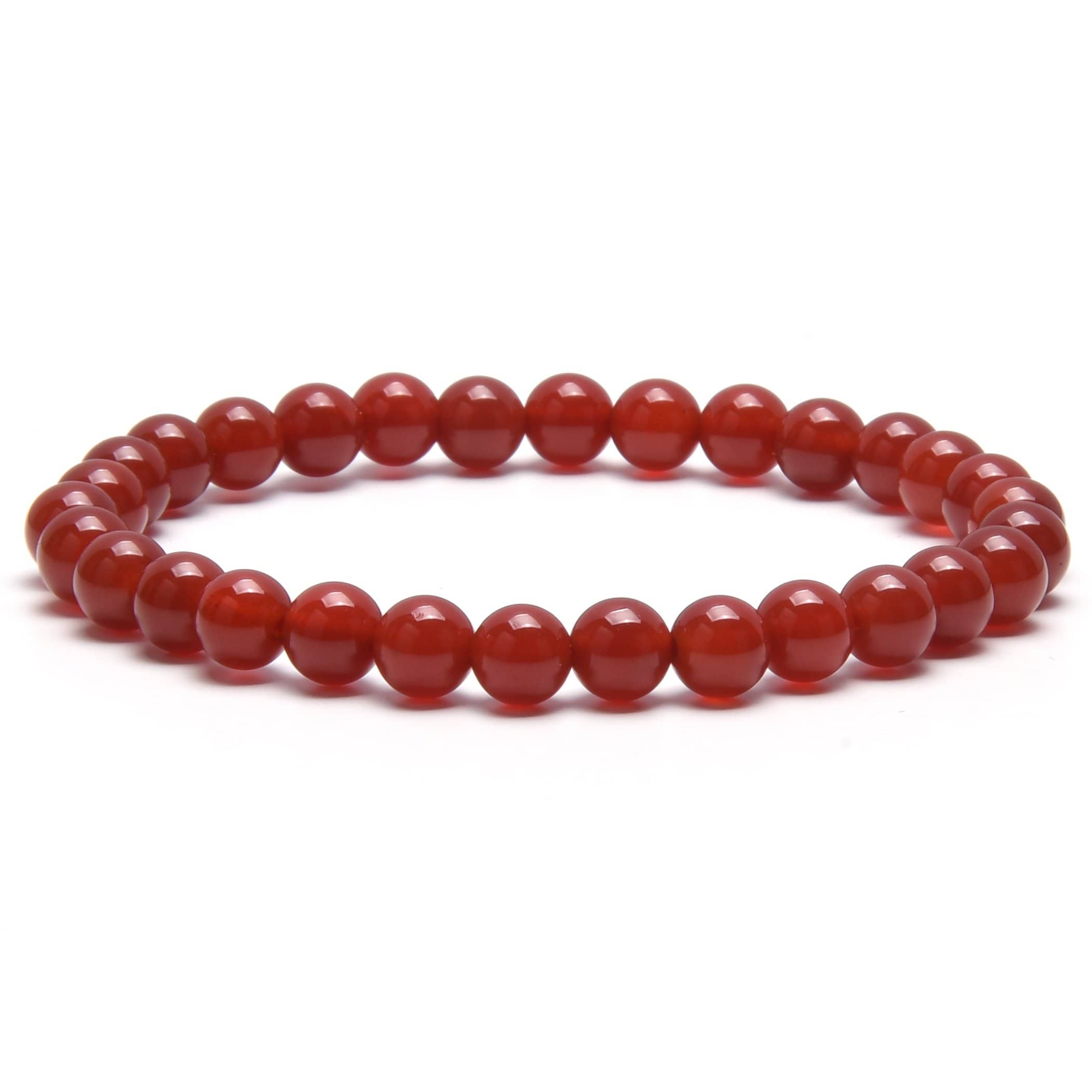 Kalifano Gemstone Bracelets Natural Carnelian small beaded Gemstone Bracelet B6-CR