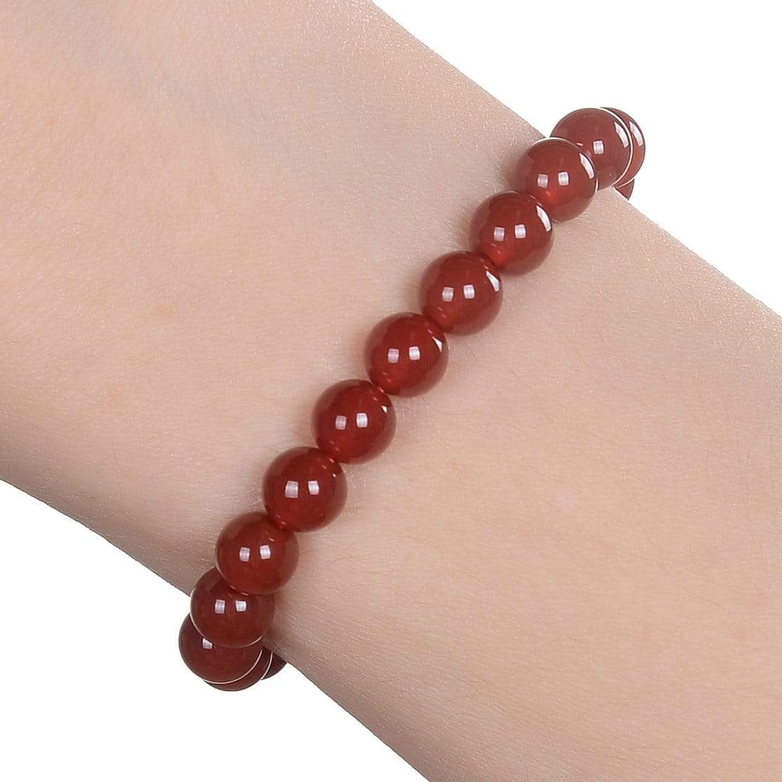 Kalifano Gemstone Bracelets Natural Carnelian small beaded Gemstone Bracelet B6-CR