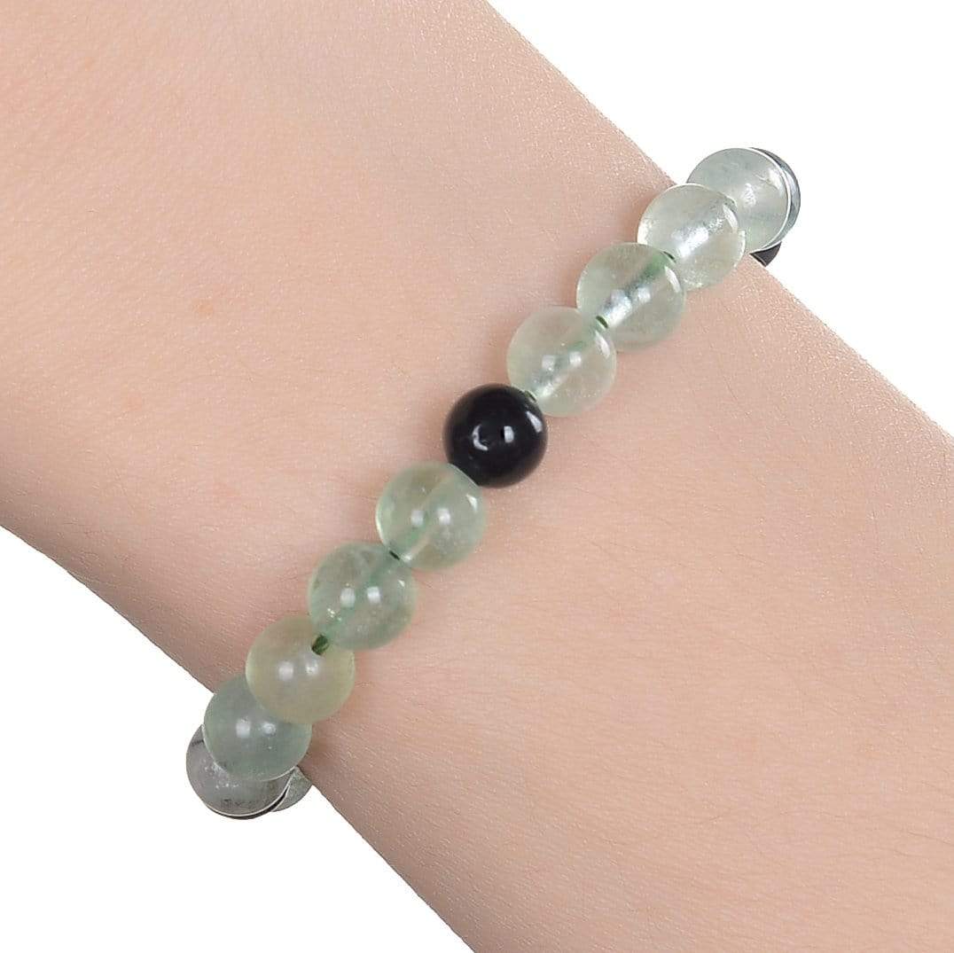 Kalifano Gemstone Bracelets Natural Fluorite small beaded Gemstone Bracelet B6-FL