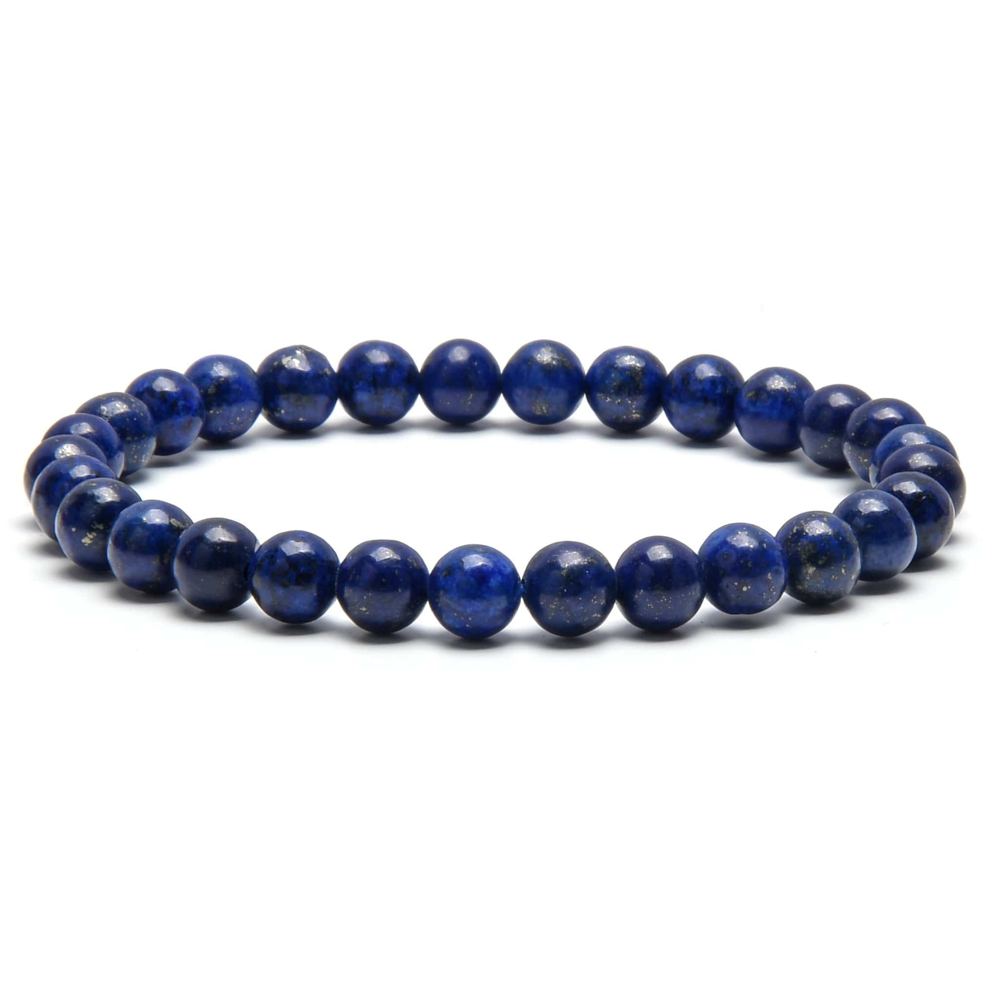 Kalifano Gemstone Bracelets Natural Lapis small beaded Gemstone Bracelet B6-LP