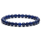 Natural Lapis 6 mm Beaded Gemstone Bracelet