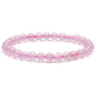 Natural Rose Quartz 6mm Gemstone Bead Elastic Bracelet