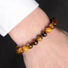 Natural Tiger Eye 8 mm Beaded Gemstone Bracelet