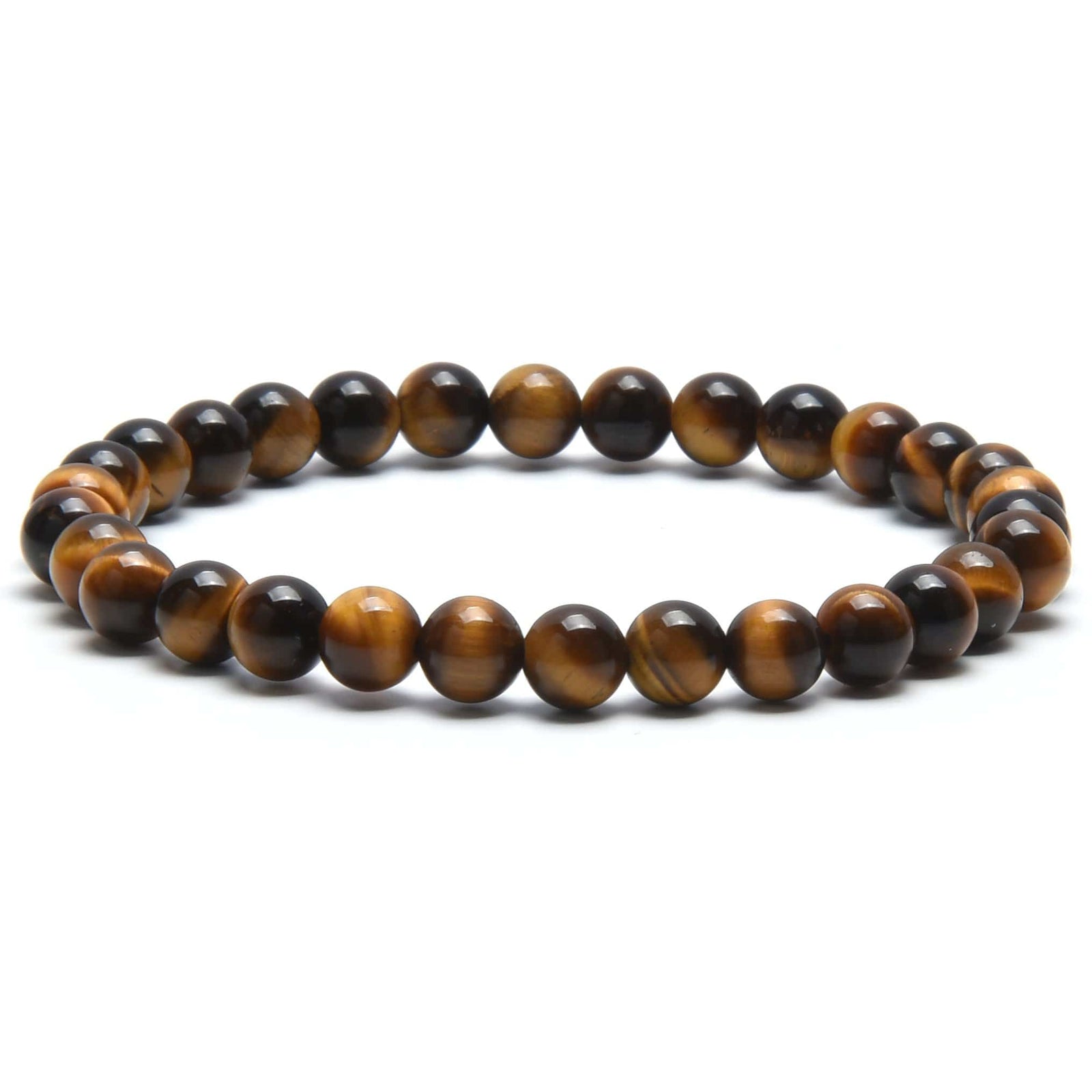 Kalifano Gemstone Bracelets Natural Tiger Eye small beaded Gemstone Bracelet B6-TE