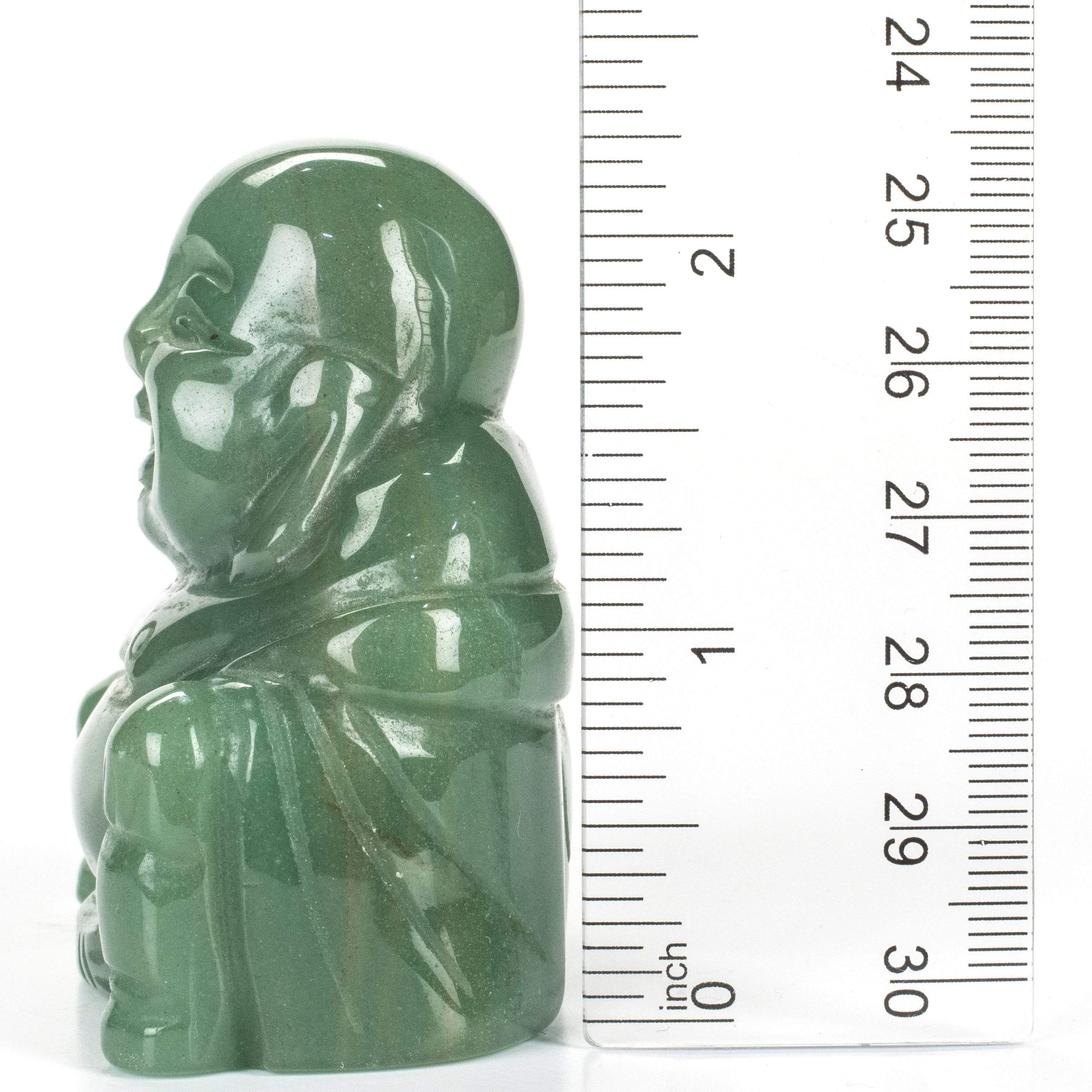 Kalifano Gemstone Carvings Aventurine Budha 2.5" Gemstone Carving CV55-B-AV