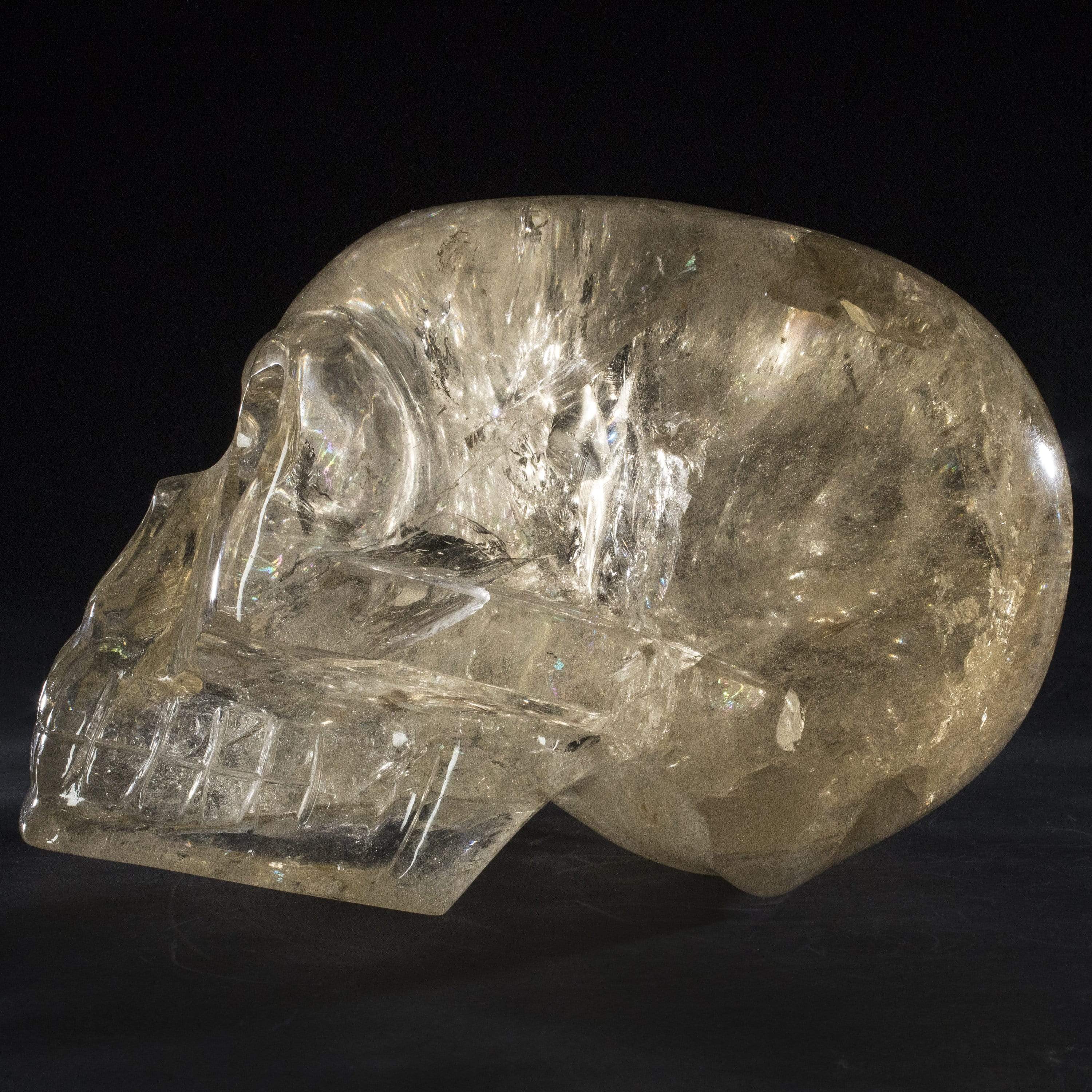 Kalifano Gemstone Carvings Natural Brazilian Citrine Hand Carved Skull - 26 kg Q120000