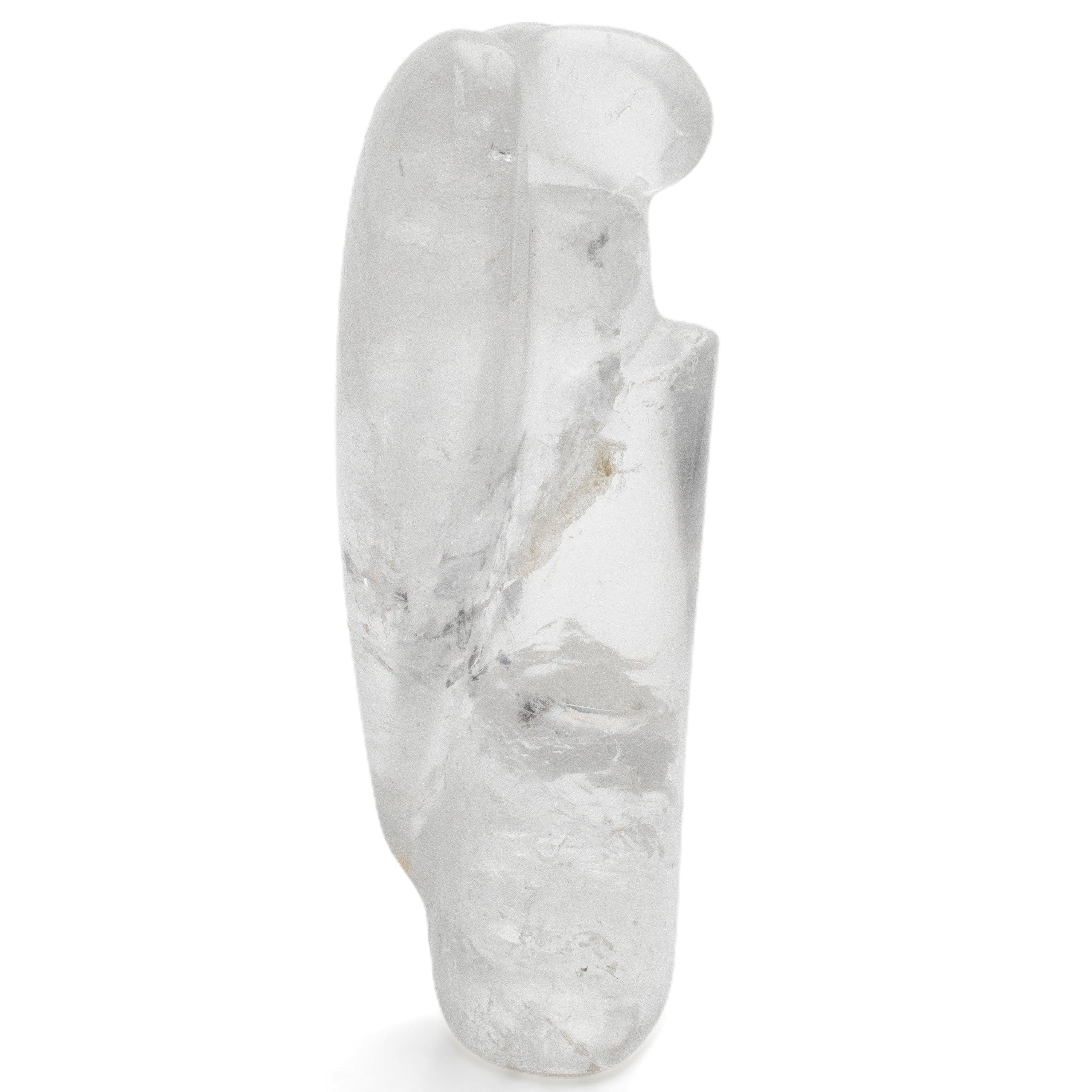 Kalifano Gemstone Carvings Natural Brazilian Quartz Angel Carving - 3.5" / 160g QZA-320