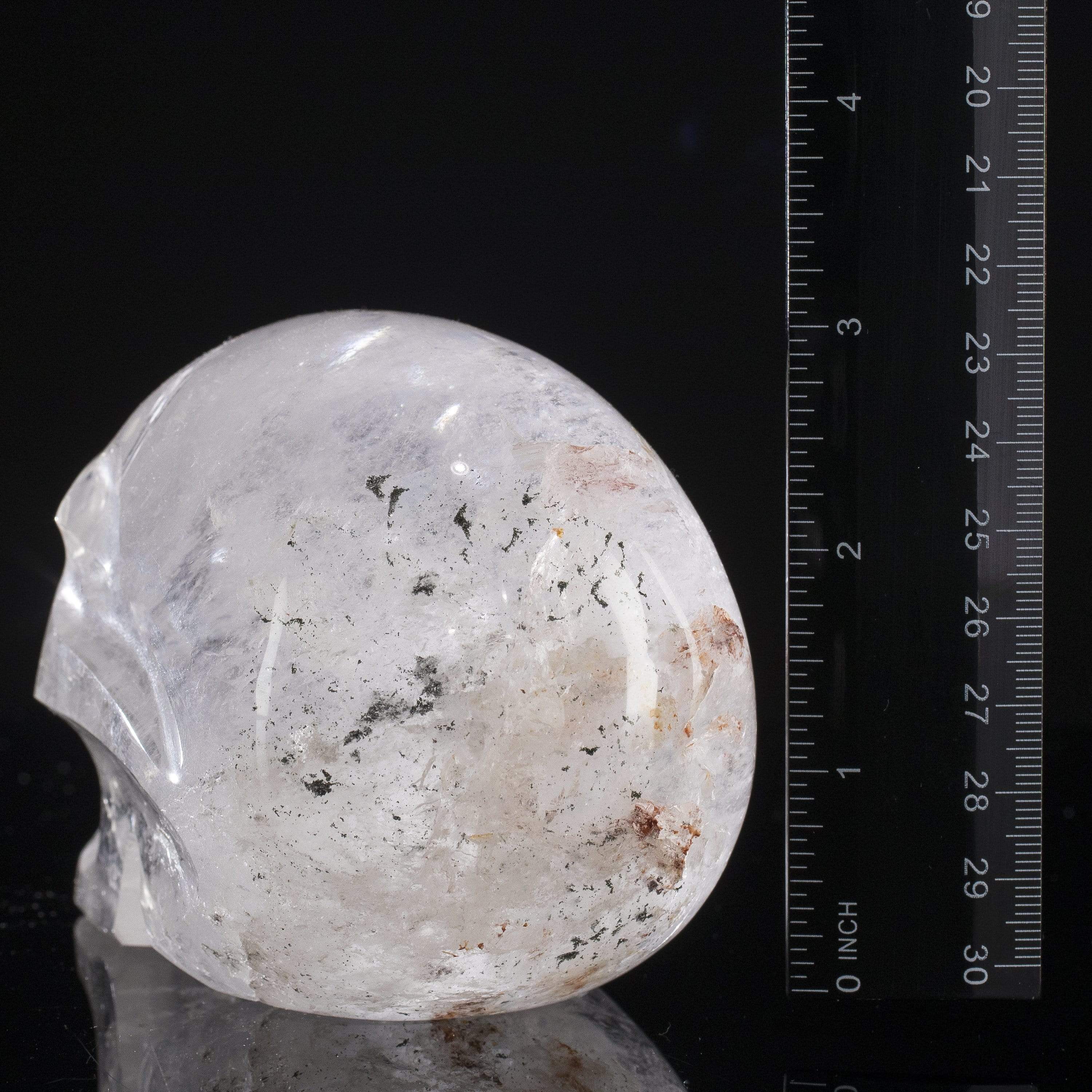 Kalifano Gemstone Carvings Natural Hand Carved Brazilian Quartz Skull - 3.2 in. / 3 lbs SK3300.002