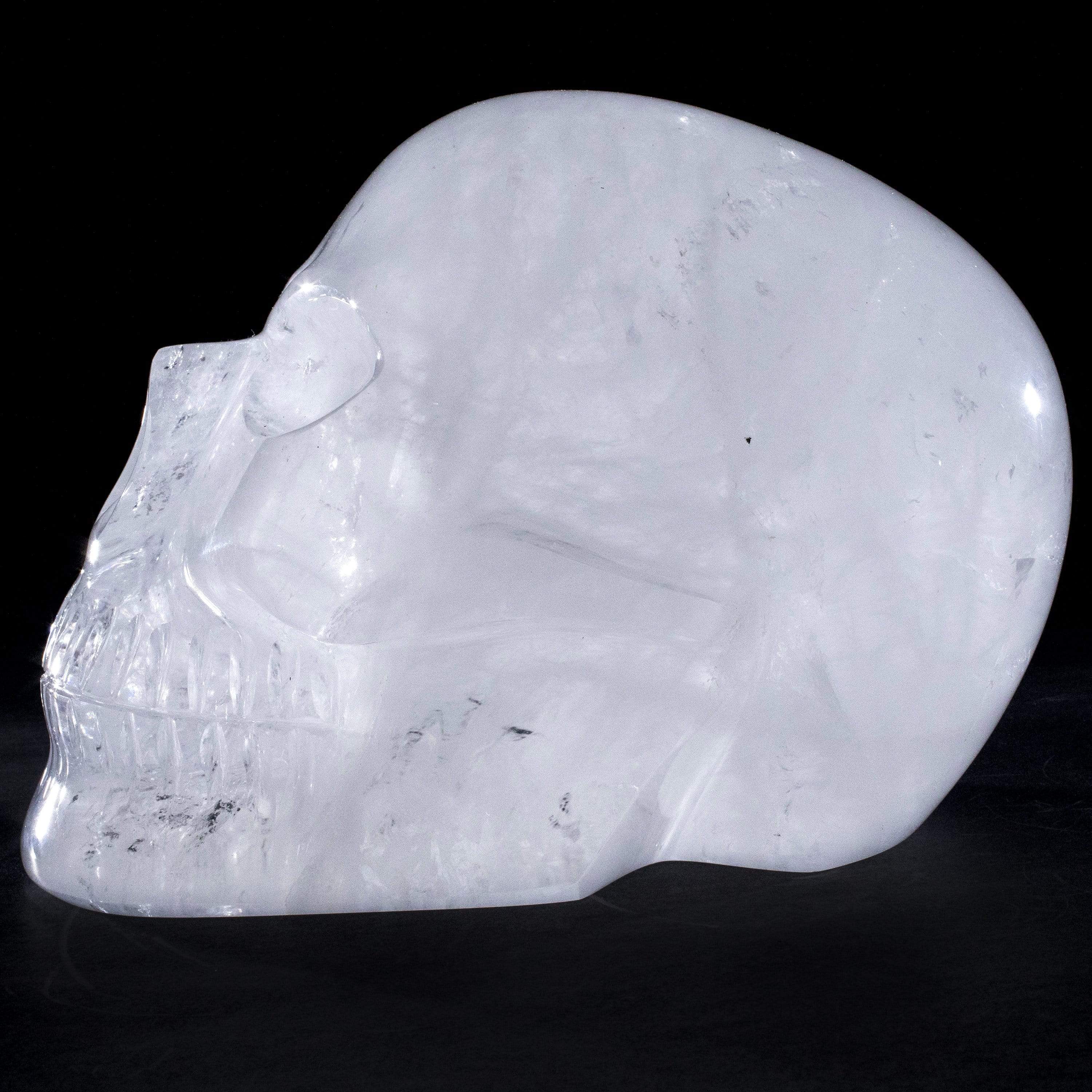 Kalifano Gemstone Carvings Natural Hand Carved Brazilian Quartz Skull - 7 in. / 38 lbs SK18000.001