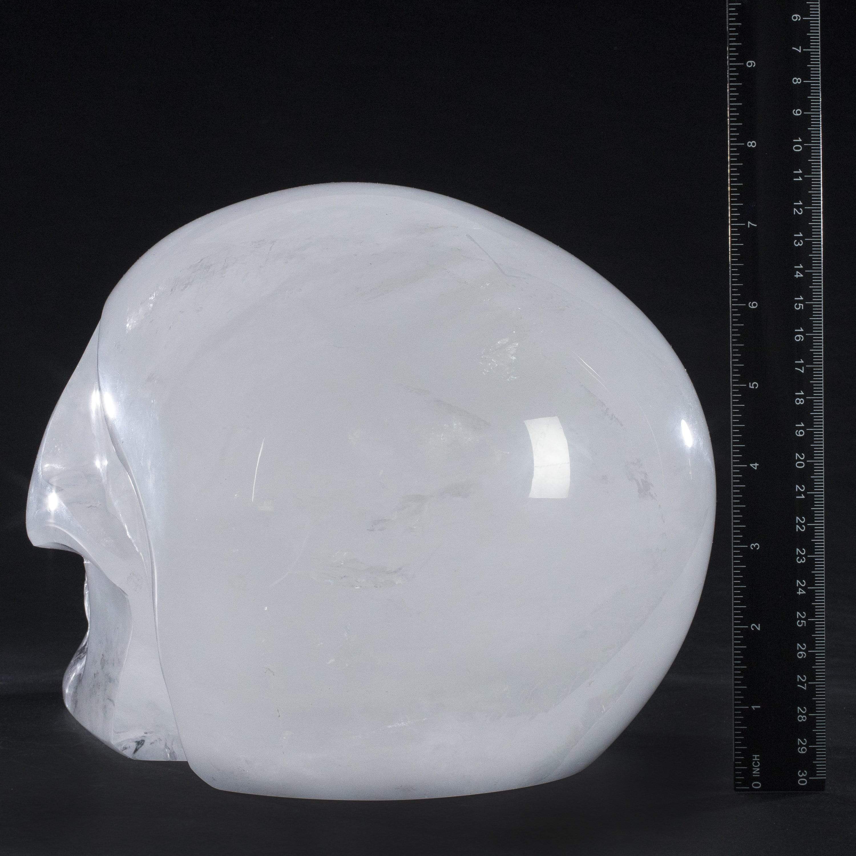 Kalifano Gemstone Carvings Natural Hand Carved Brazilian Quartz Skull - 7 in. / 38 lbs SK18000.001