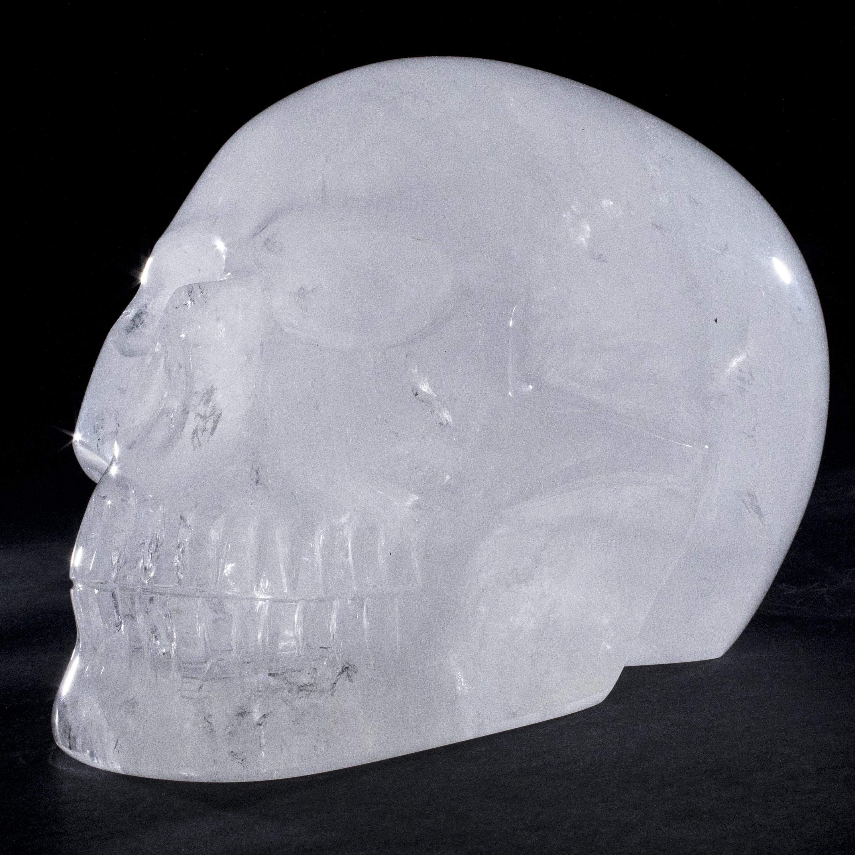 Kalifano Gemstone Carvings Natural Hand Carved Brazilian Quartz Skull - 7 in. / 38 lbs SK18000.001