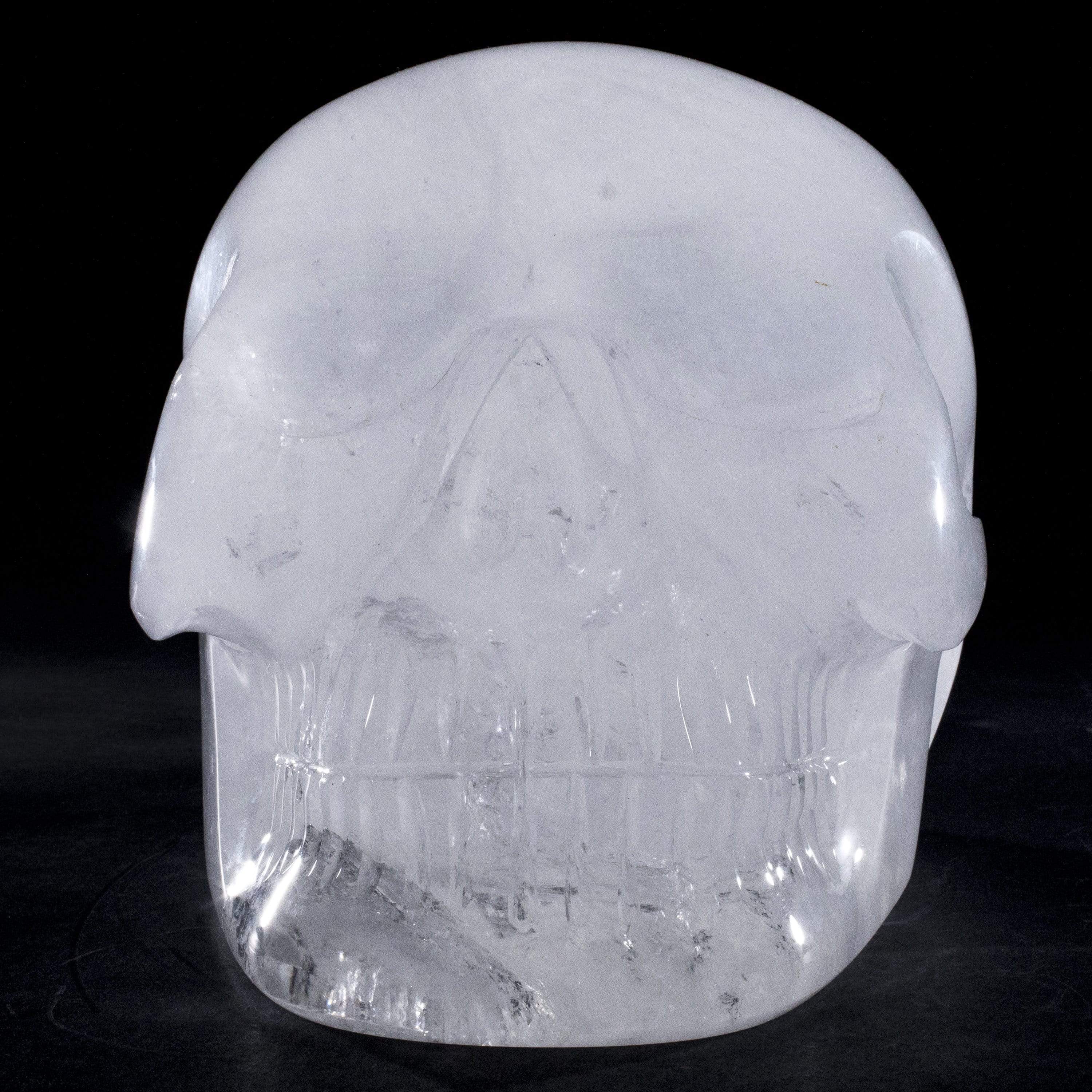 Kalifano Gemstone Carvings Natural Hand Carved Brazilian Quartz Skull - 7 in. / 38 lbs SK18000.001