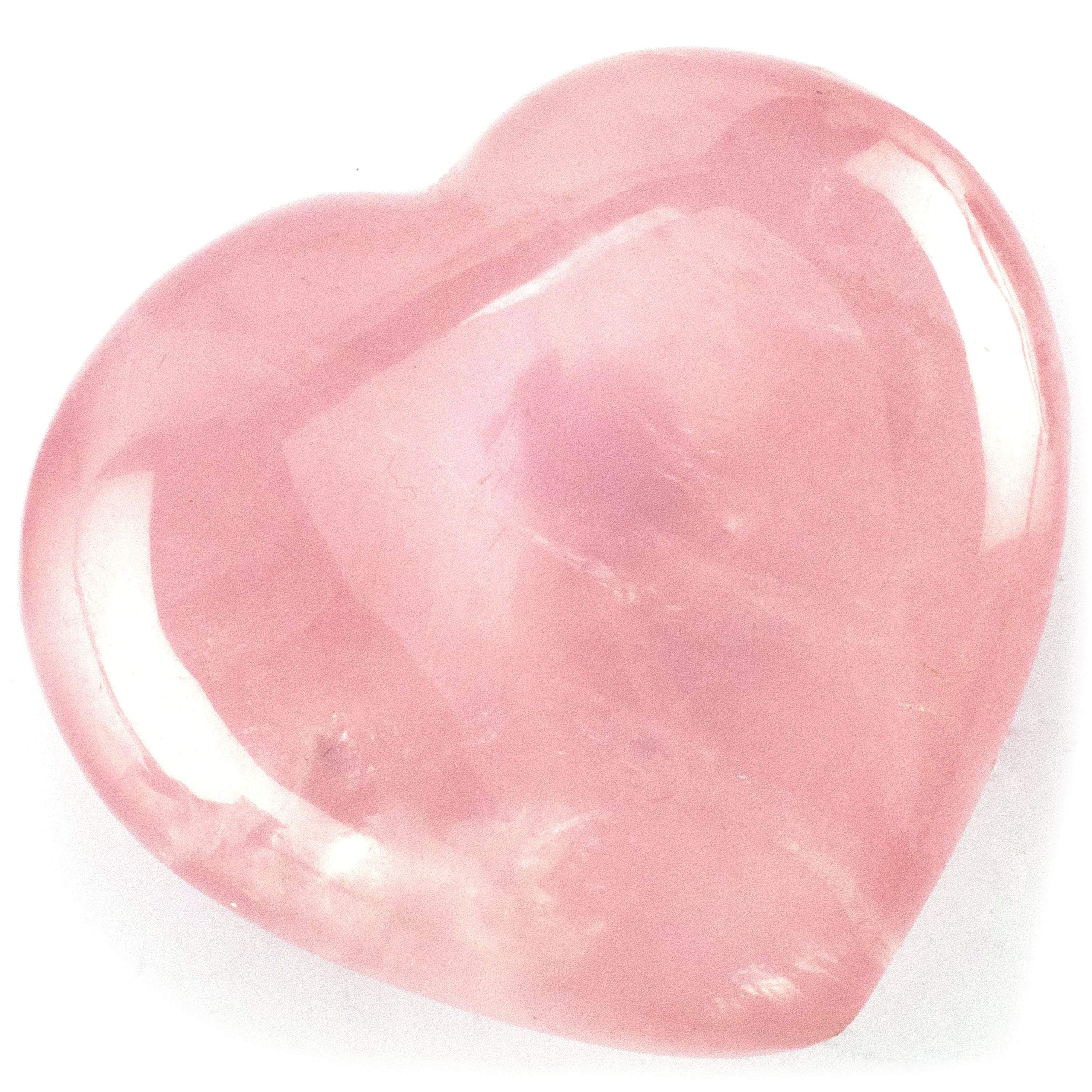 Kalifano Gemstone Carvings Natural Rose Quartz Heart Carving from Madagascar -1.5" GH40-RQ