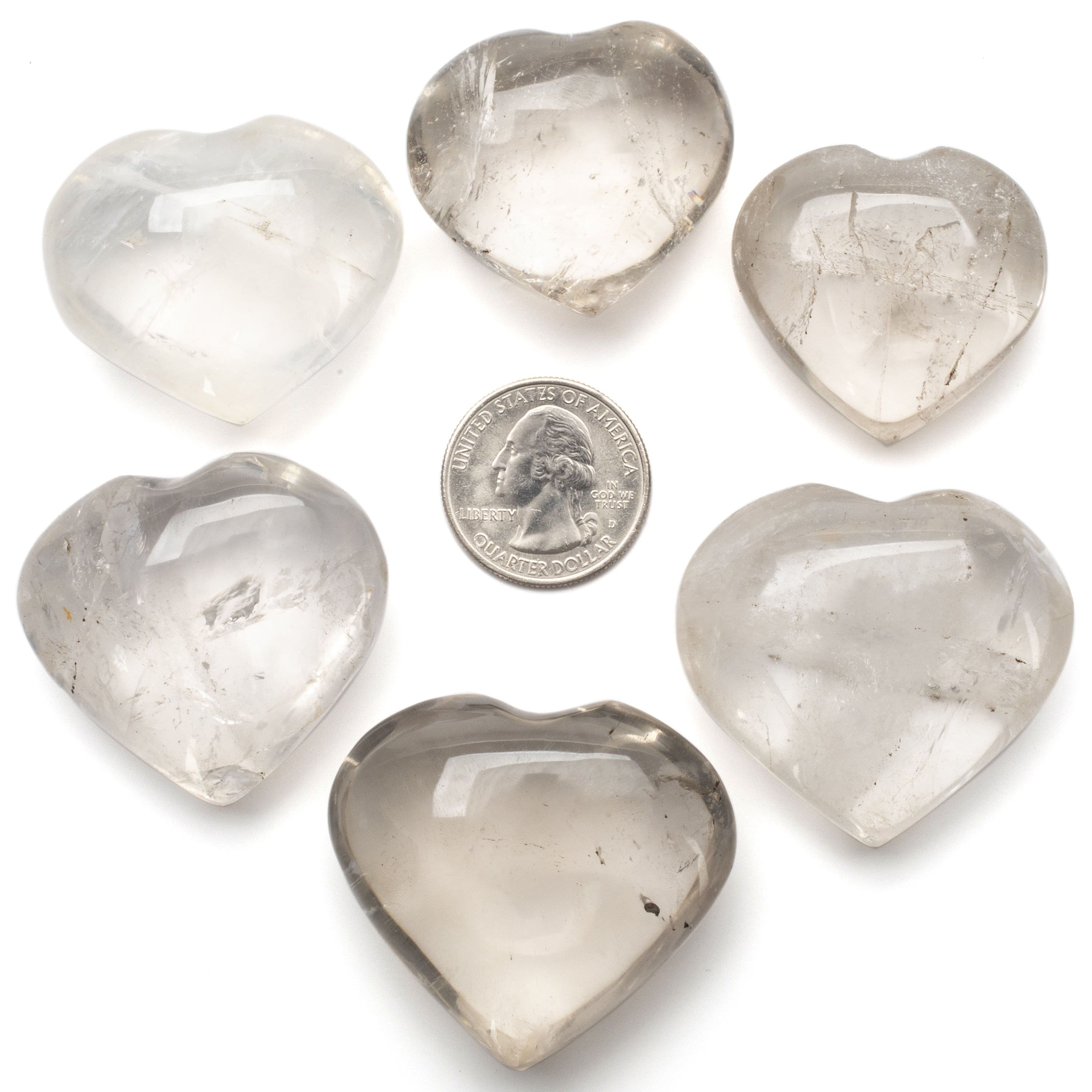 Kalifano Gemstone Carvings Quartz Gemstone Heart GH40-QZ