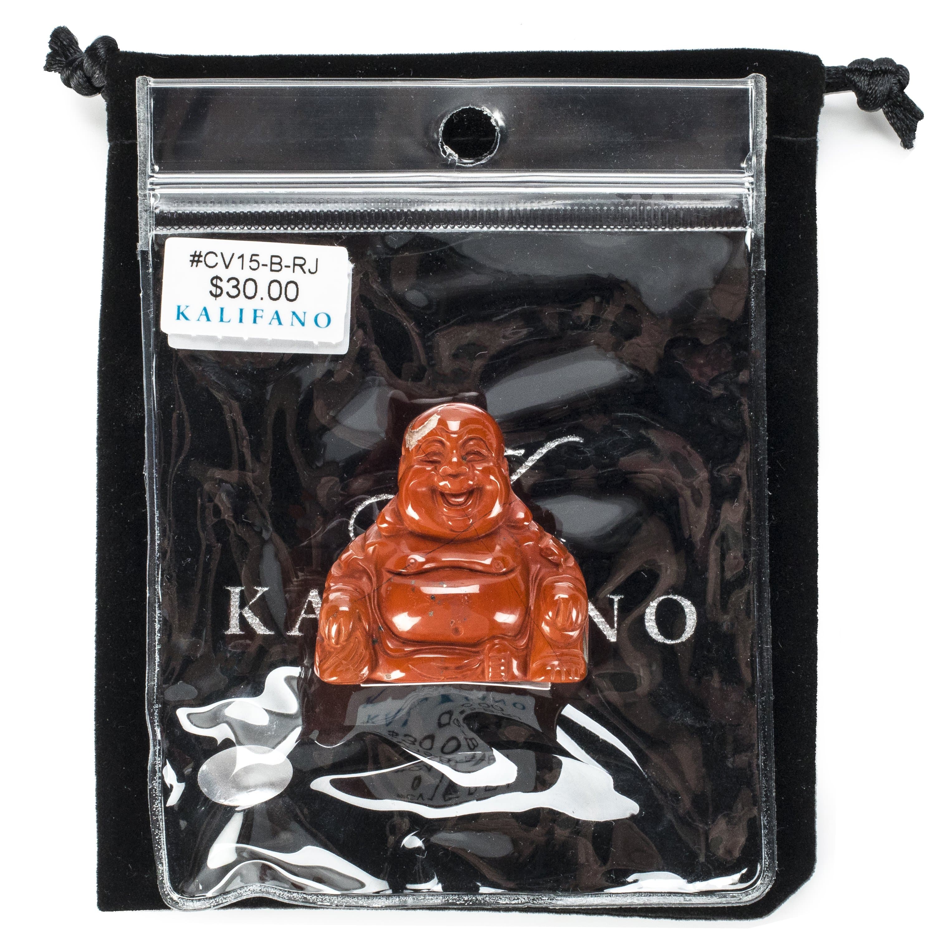 Kalifano Gemstone Carvings Red Jasper Gemstone Budha 1.5" Carving CV15-B-RJ