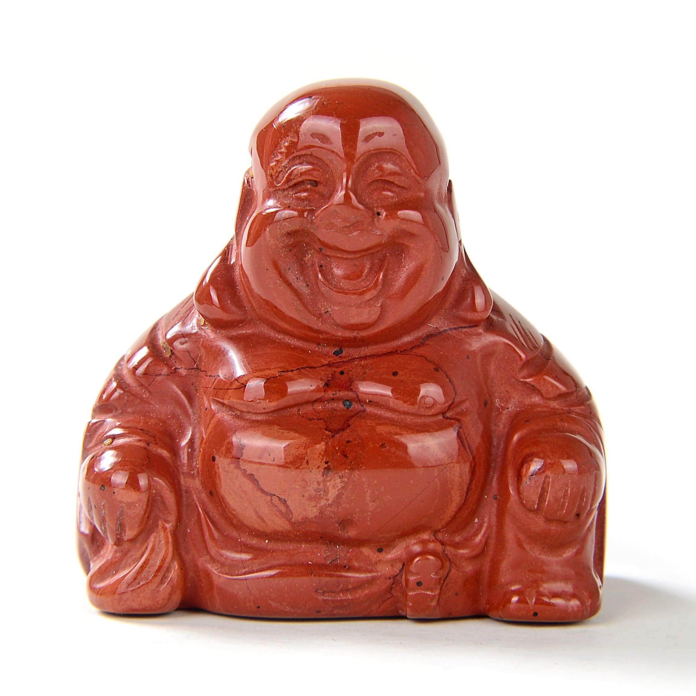 Kalifano Gemstone Carvings Red Jasper Gemstone Budha 1.5" Carving CV15-B-RJ