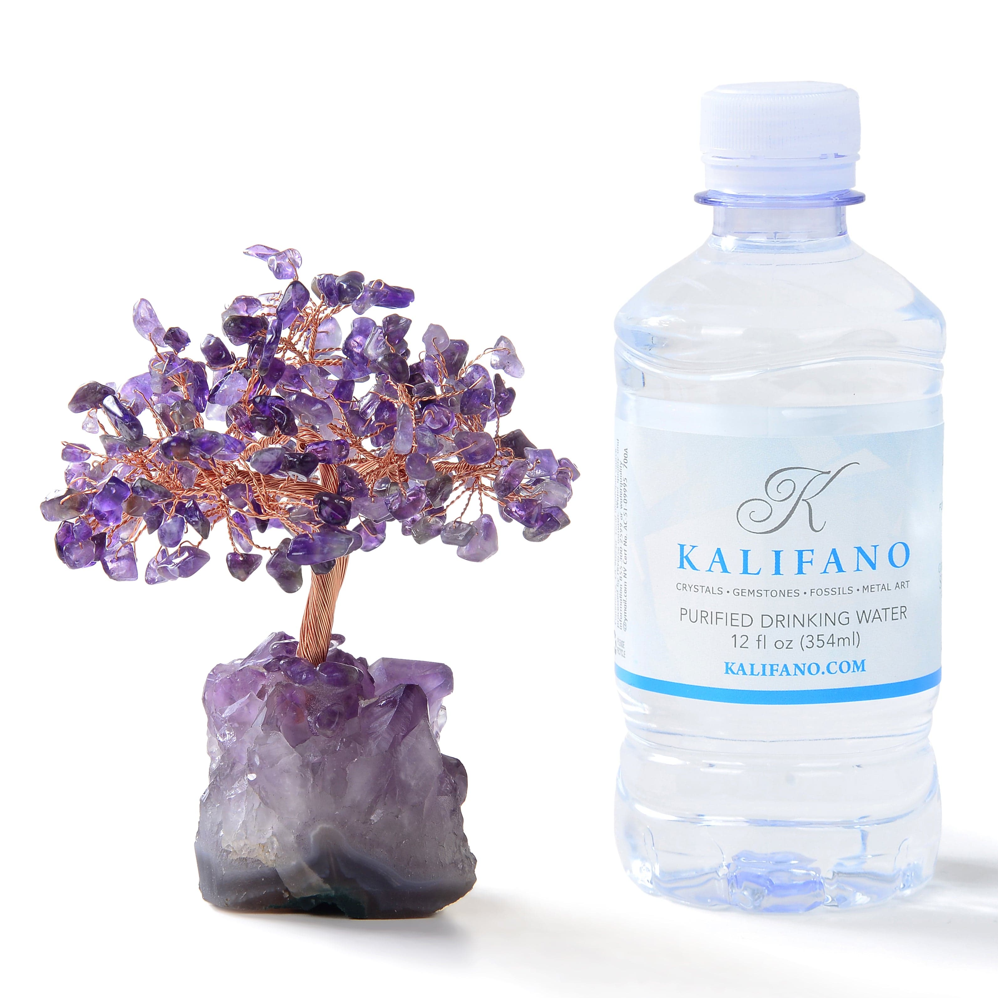 Kalifano Gemstone Trees Amethyst Natural Gemstone Tree of Life with Amethyst Geode Base K946-AM