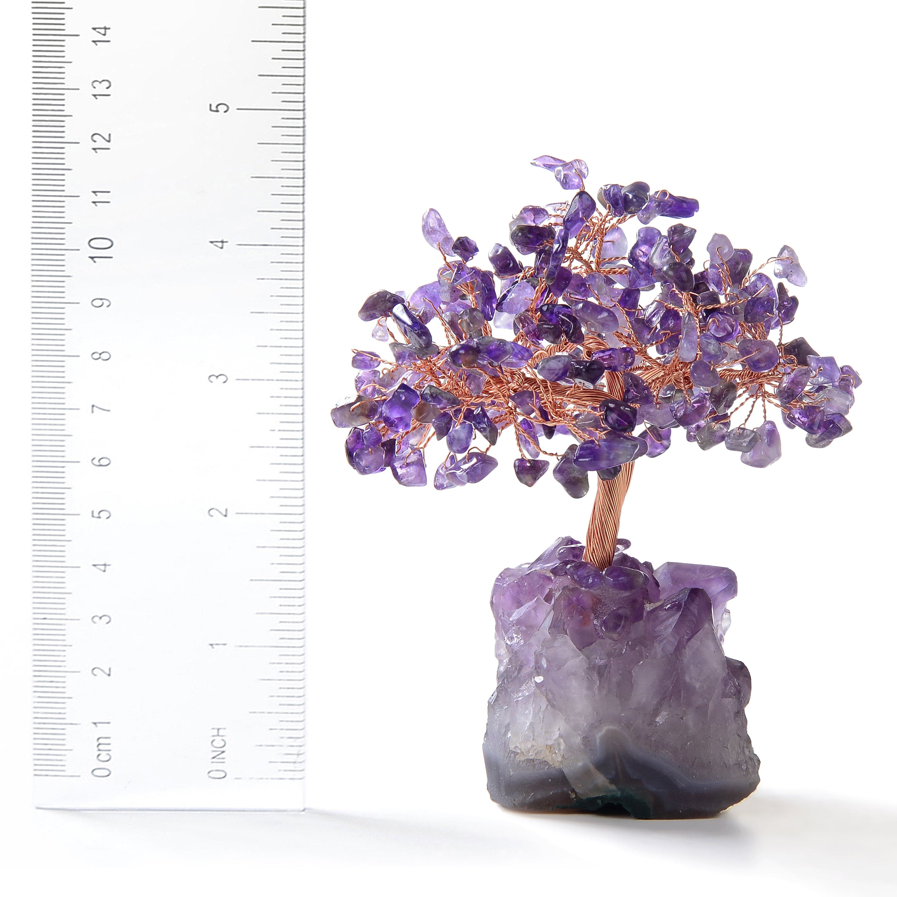 Kalifano Gemstone Trees Amethyst Natural Gemstone Tree of Life with Amethyst Geode Base K946-AM