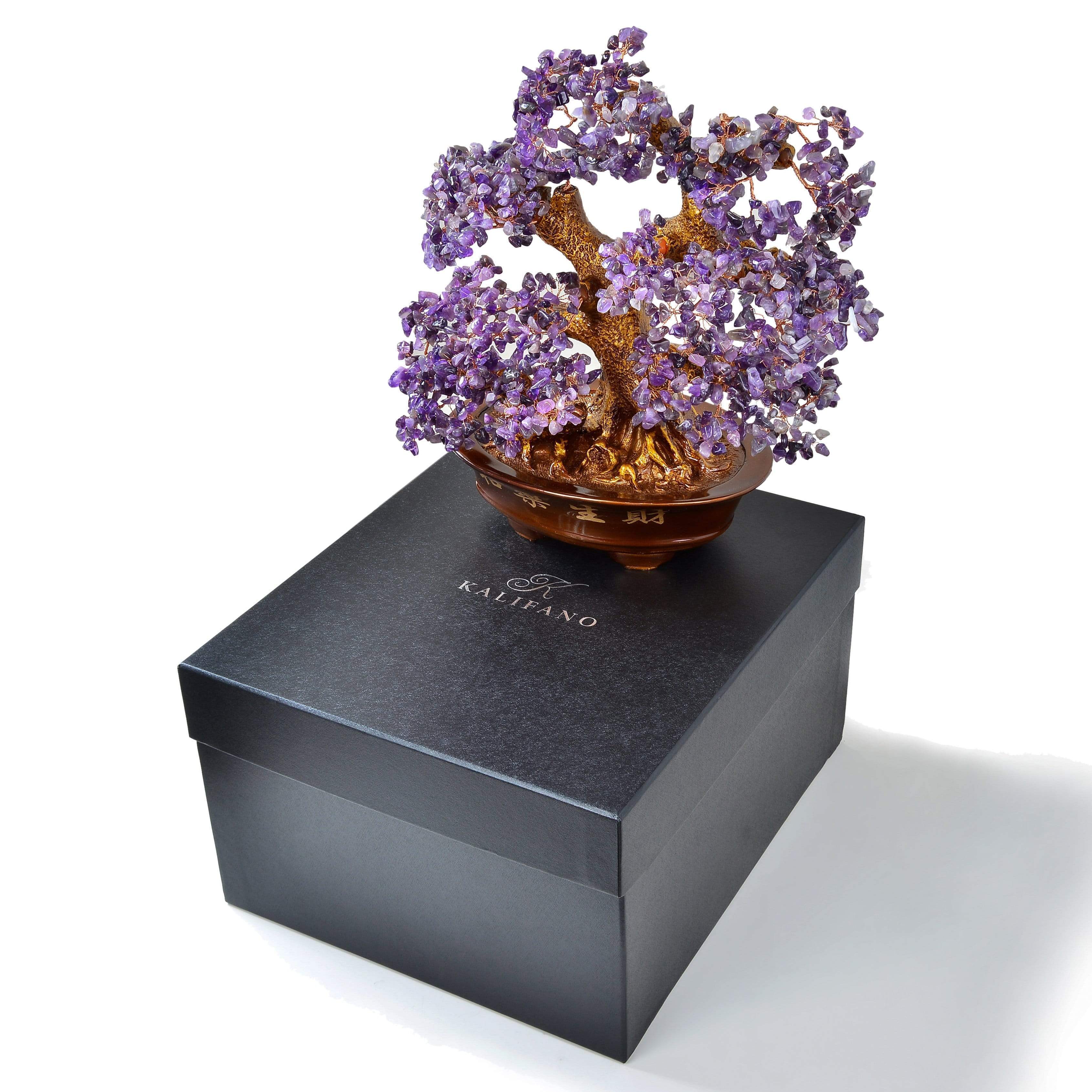 Kalifano Gemstone Trees Amethyst Tree of Life on Resin and Wood Base with 1,251 Natural Gemstones K9151-AM