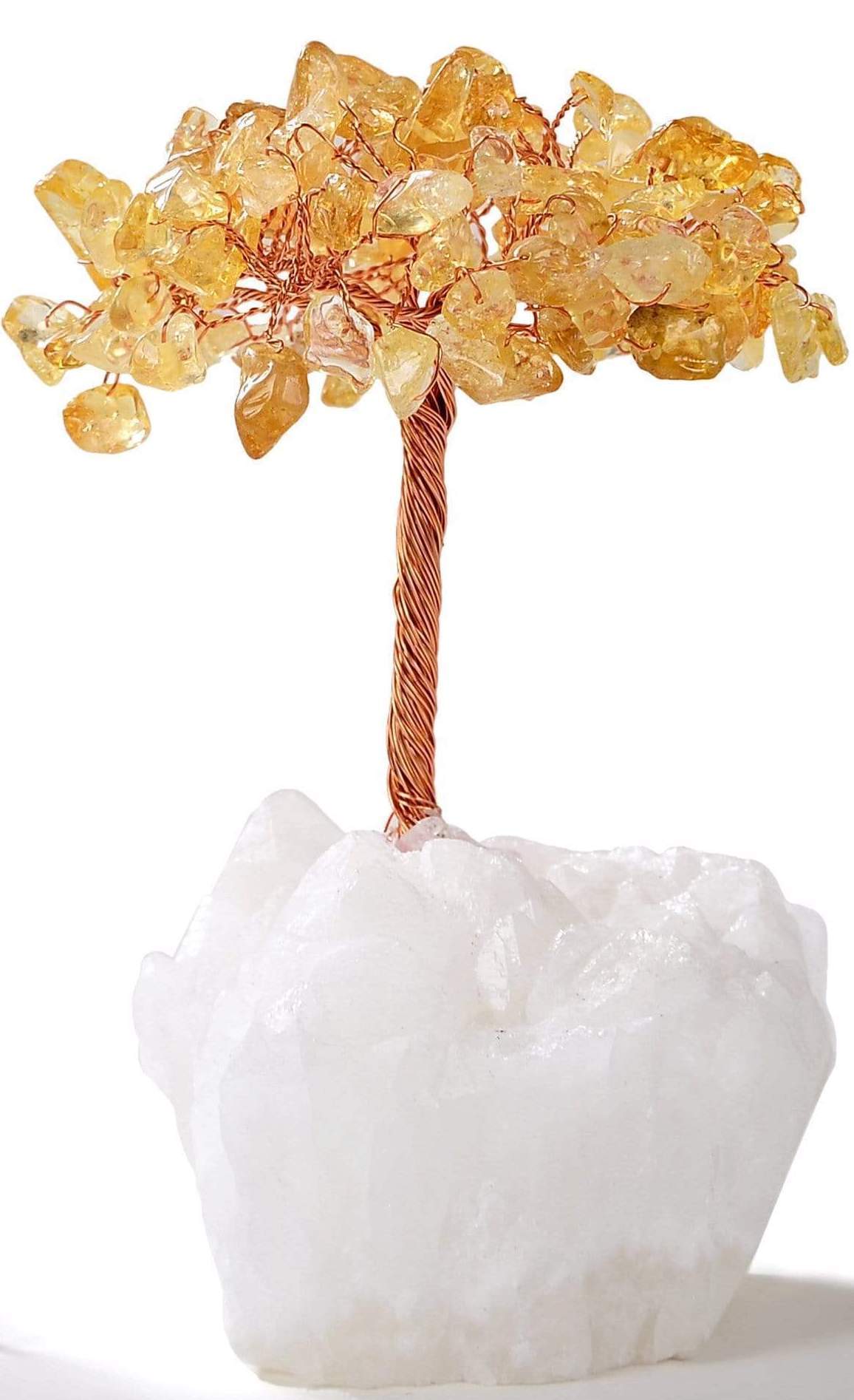 Kalifano Gemstone Trees Citrine Natural Gemstone Tree of Life with Quartz Base K922Q-CT