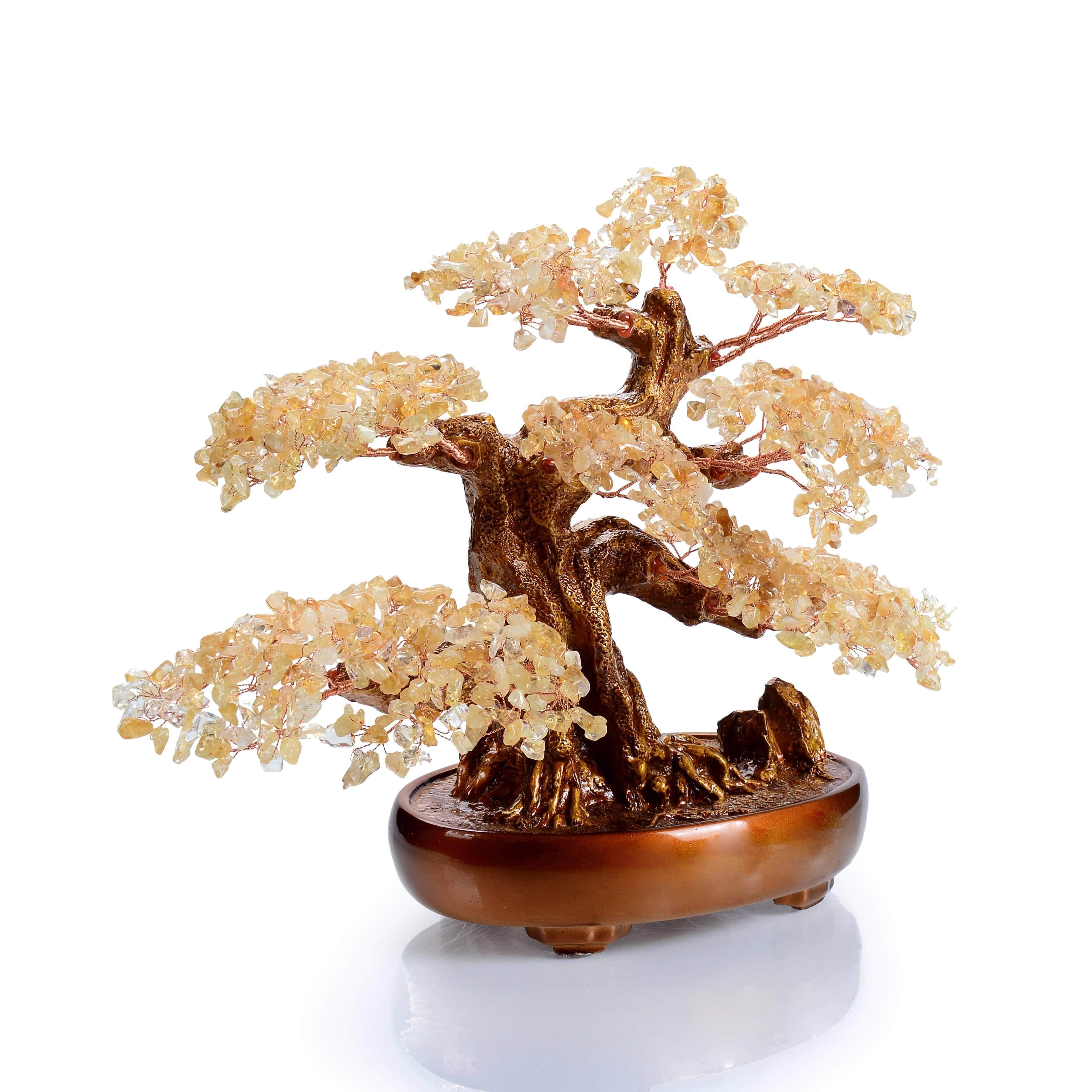 Kalifano Gemstone Trees Citrine Tree of Life on Resin and Wood Base with 1,251 Natural Gemstones K9150N-CT