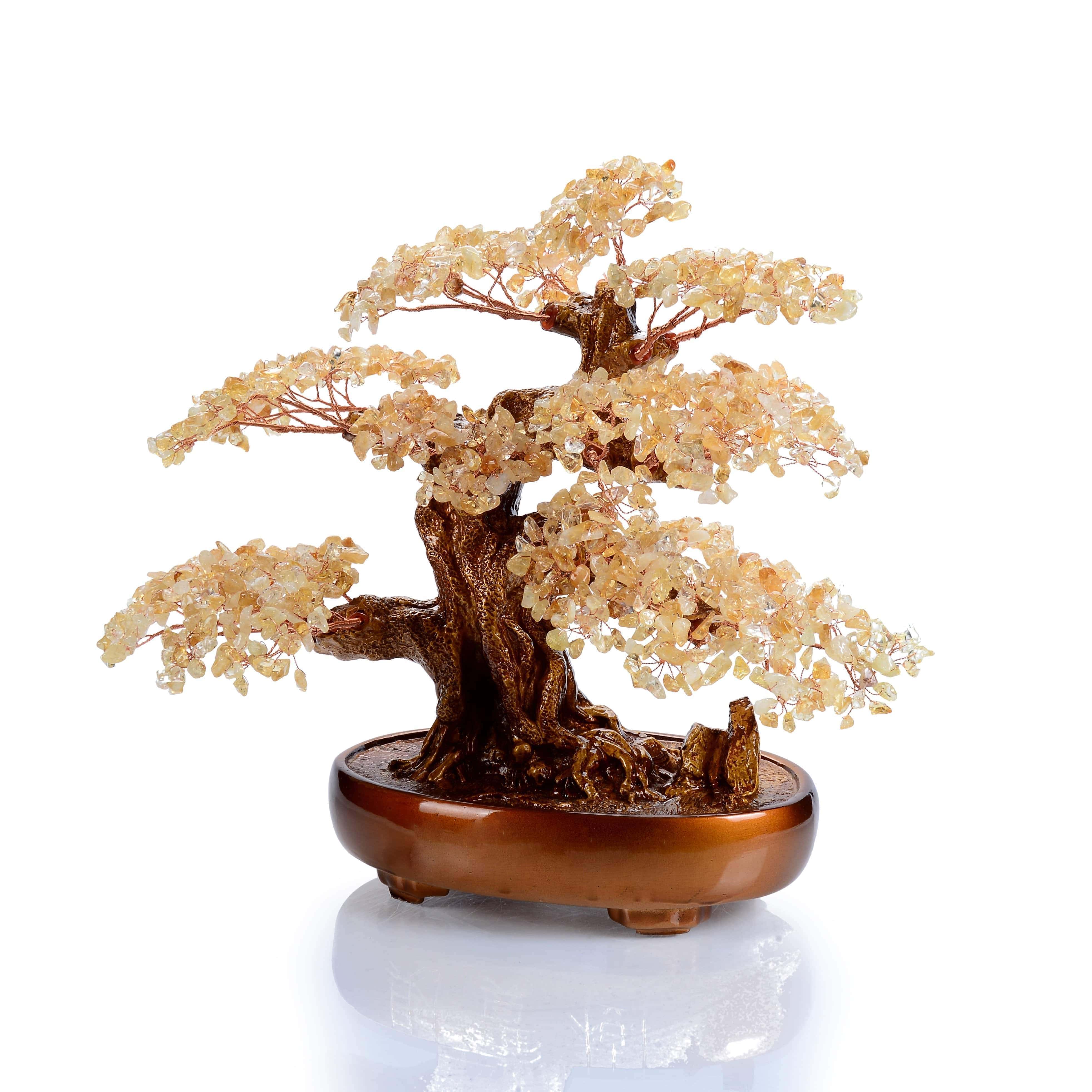 Kalifano Gemstone Trees Citrine Tree of Life on Resin and Wood Base with 1,251 Natural Gemstones K9150N-CT