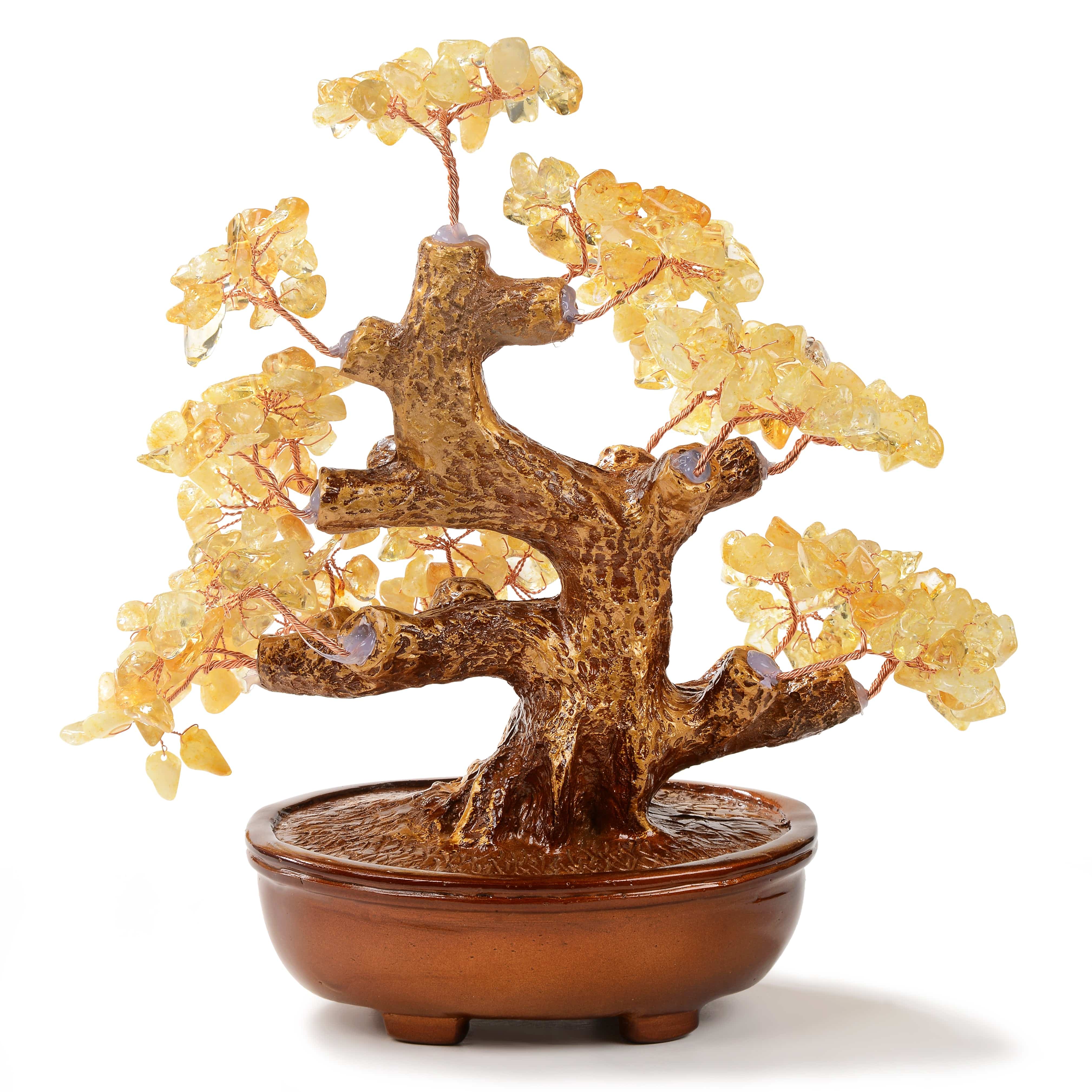 Kalifano Gemstone Trees Citrine Tree of Life on Resin & Wood Base with 360 Natural Gemstones K944-CT