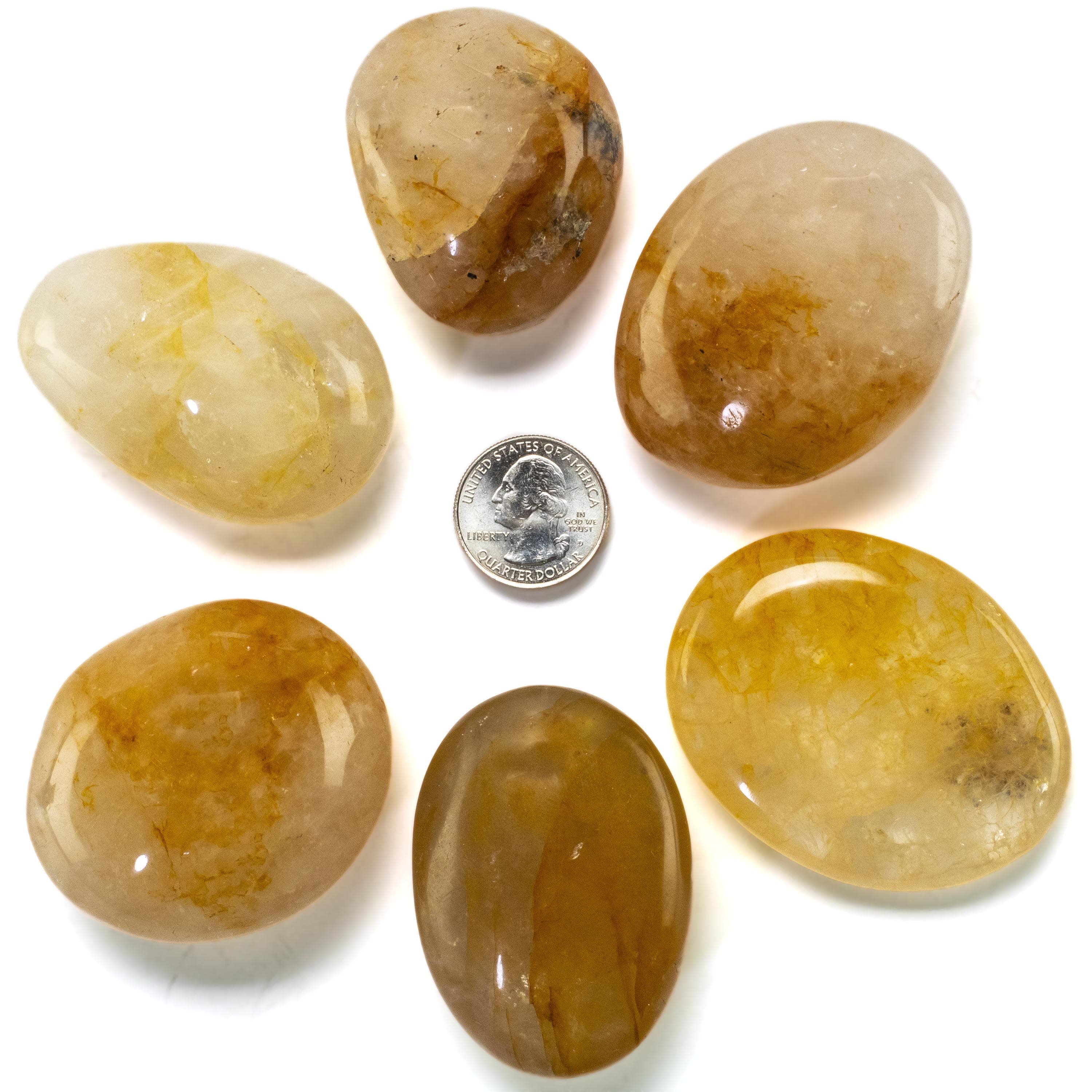 KALIFANO Healer's Quartz Palm Stone PS60-HQ