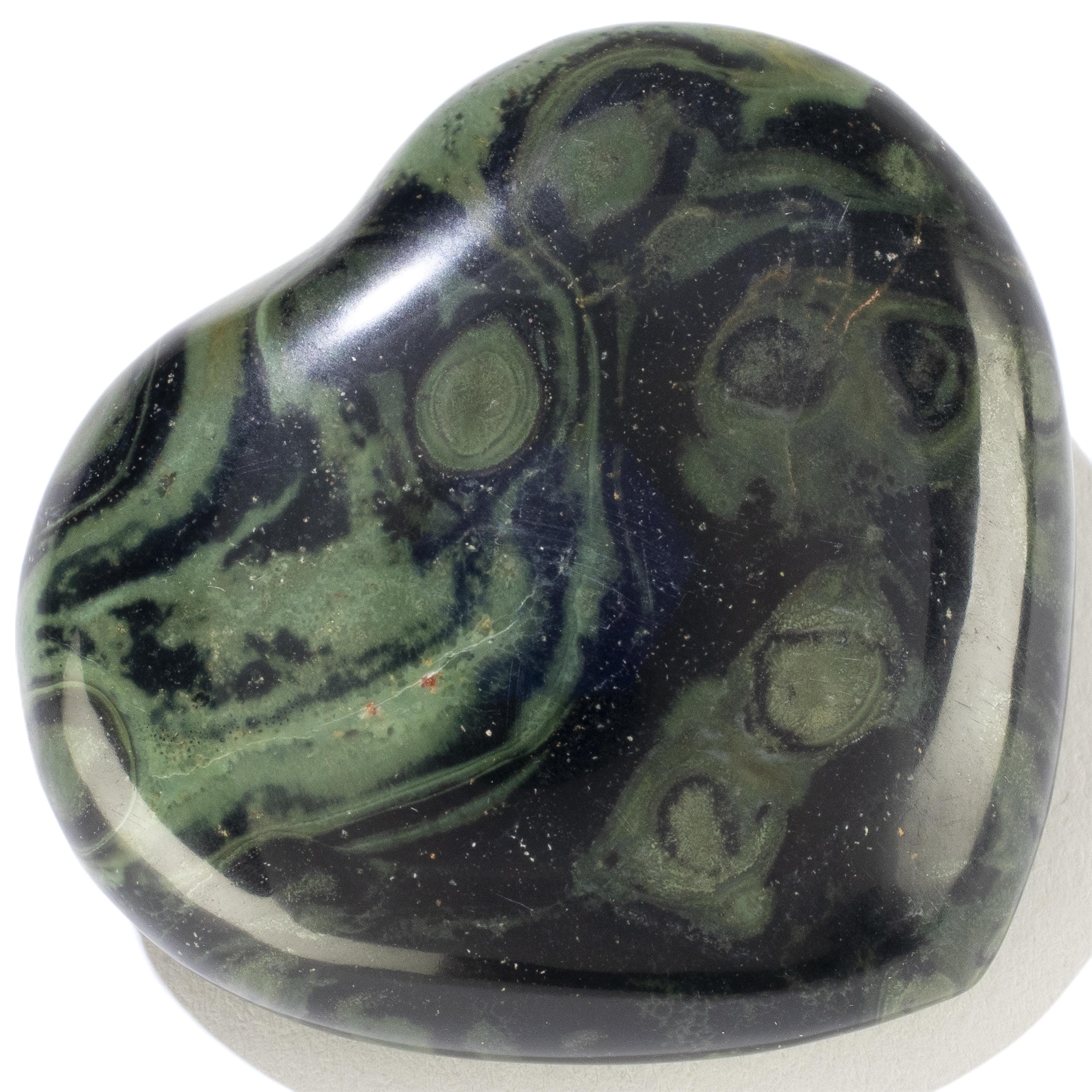 KALIFANO Jasper Kambaba Jasper Gemstone Heart Carving 2" GH40-KJ