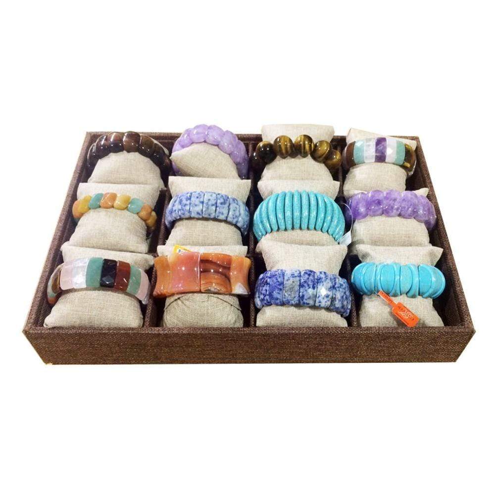 Kalifano Jewelry Displays DBN12 - New Bracelet Display-- 12 division DBN12
