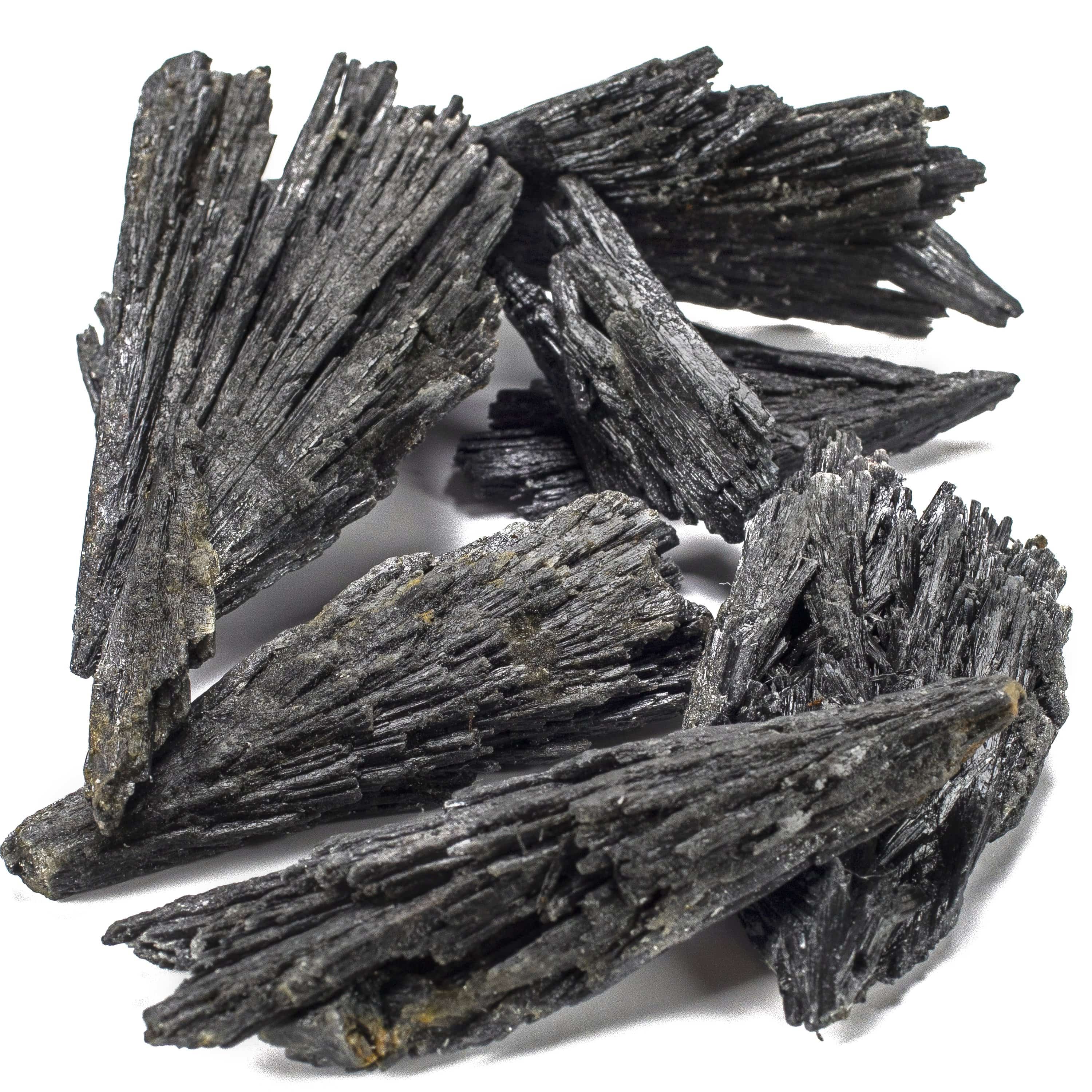 Kalifano Kyanite Natural Black Kyanite Blade Bundle from Brazil KYNT20-BLK