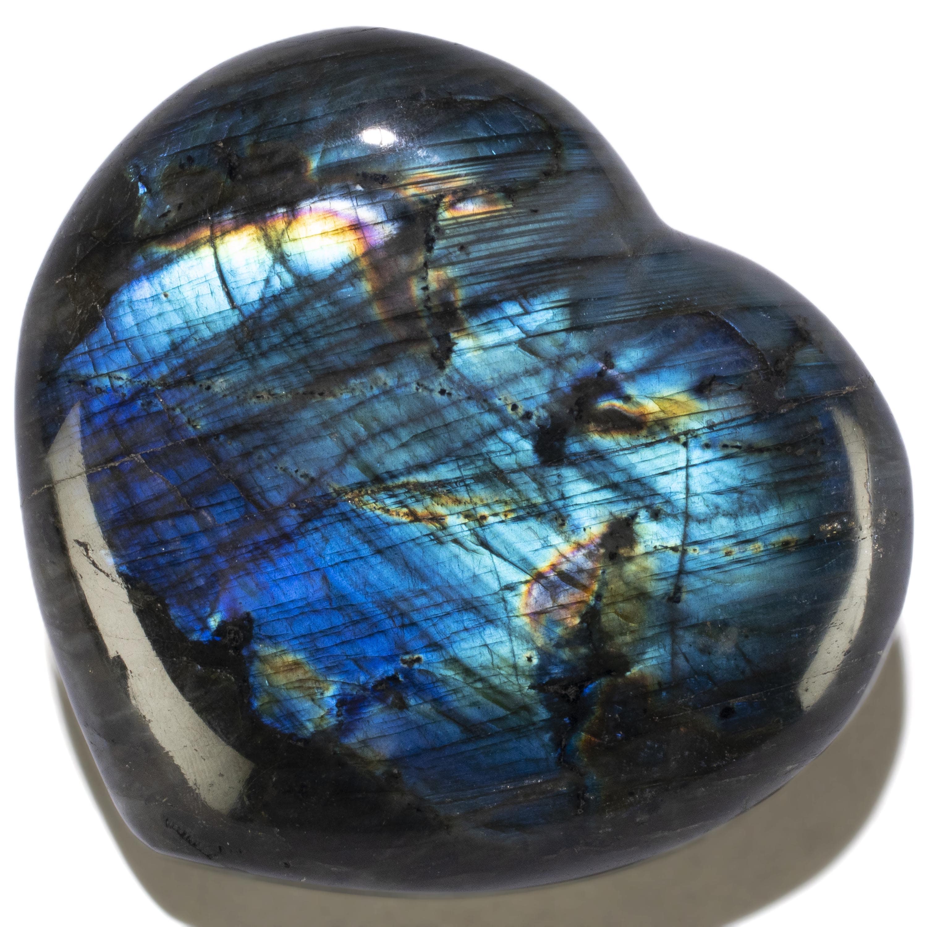 KALIFANO Labradorite Labradorite Gemstone Heart Carving 825g / 5in. GH800-LB