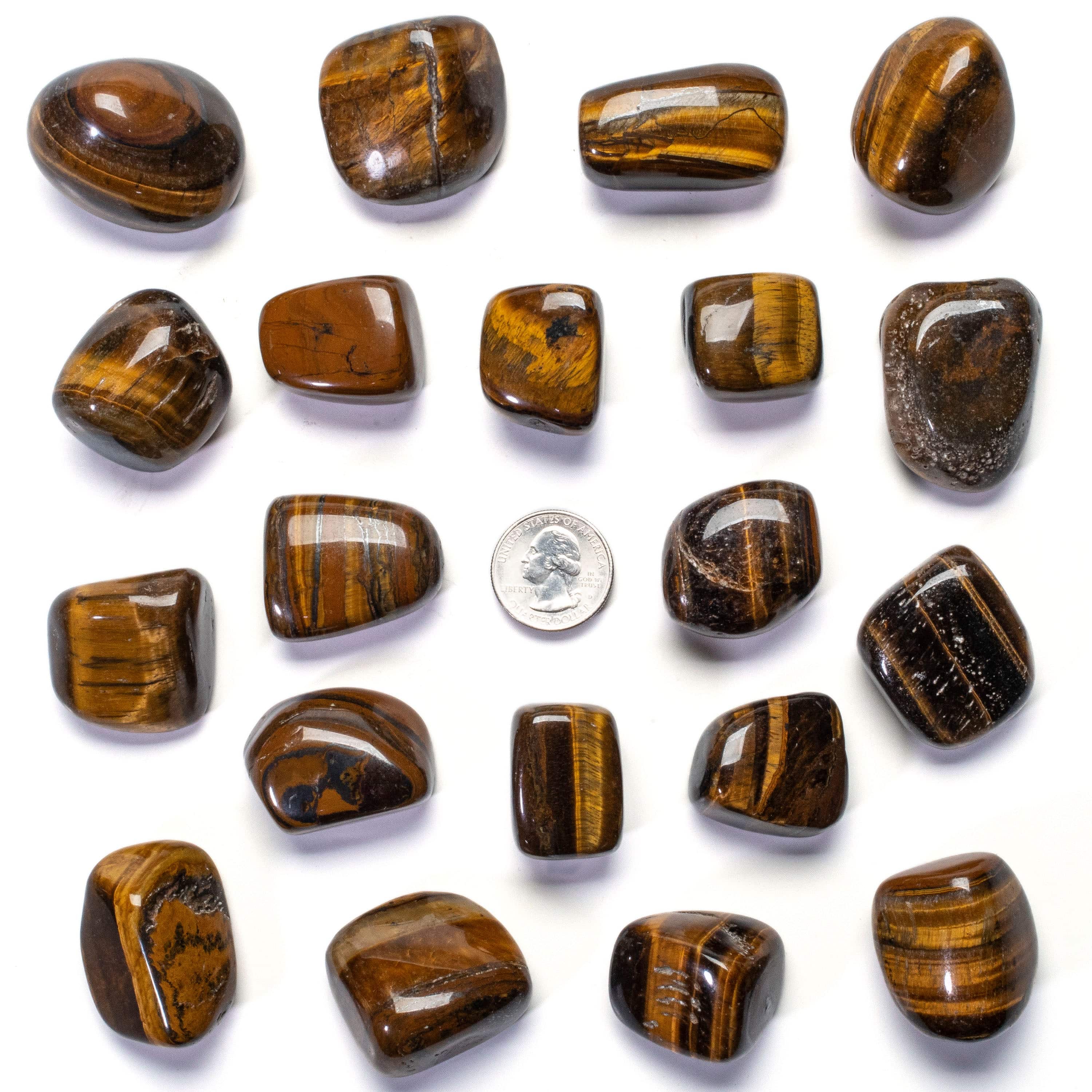 KALIFANO Large Tumbled Tiger's Eye Crystal TS-TE-L