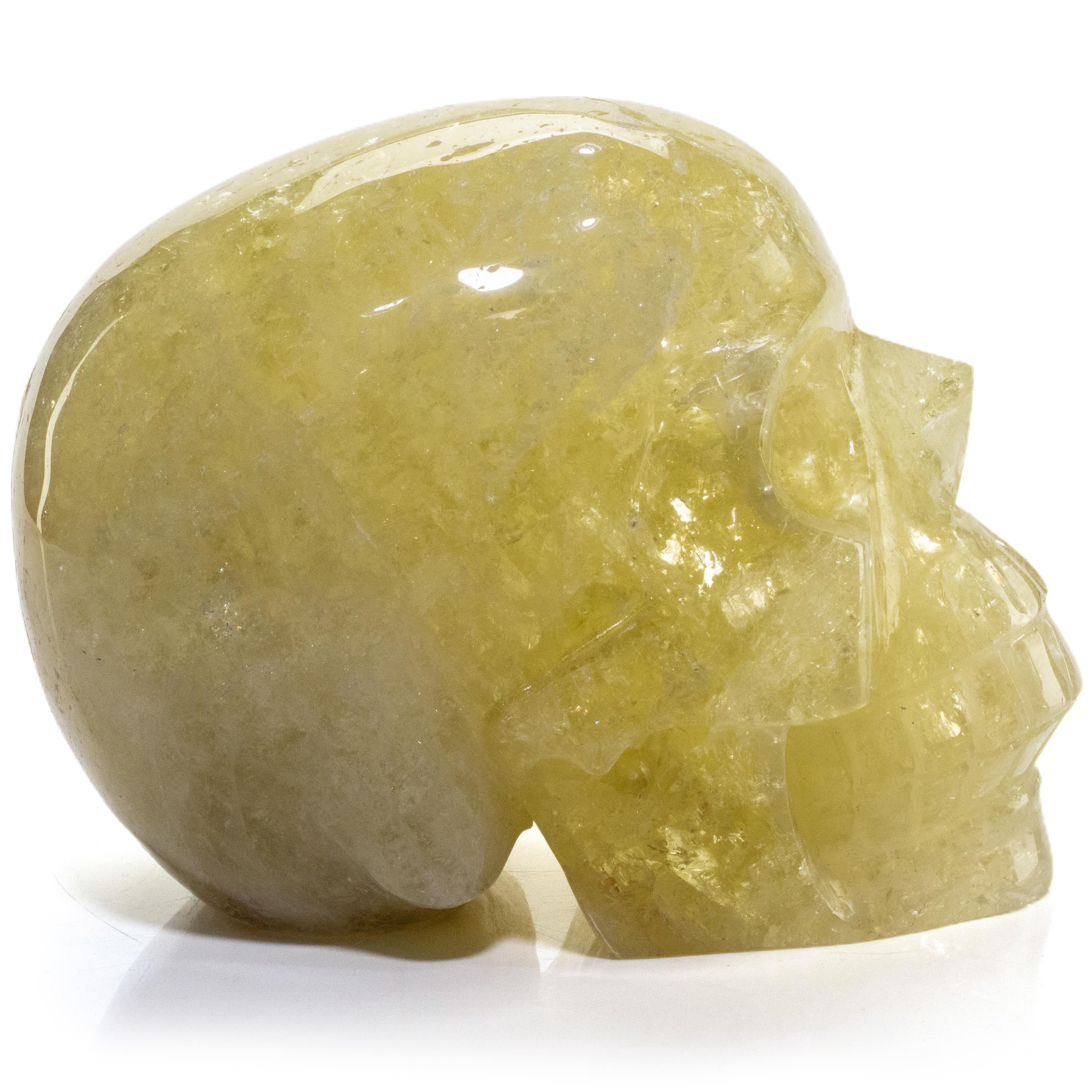 Kalifano Lemon Quartz Lemon Quartz Skull Carving 8.5" / 5,980g SK10800-LQ.001