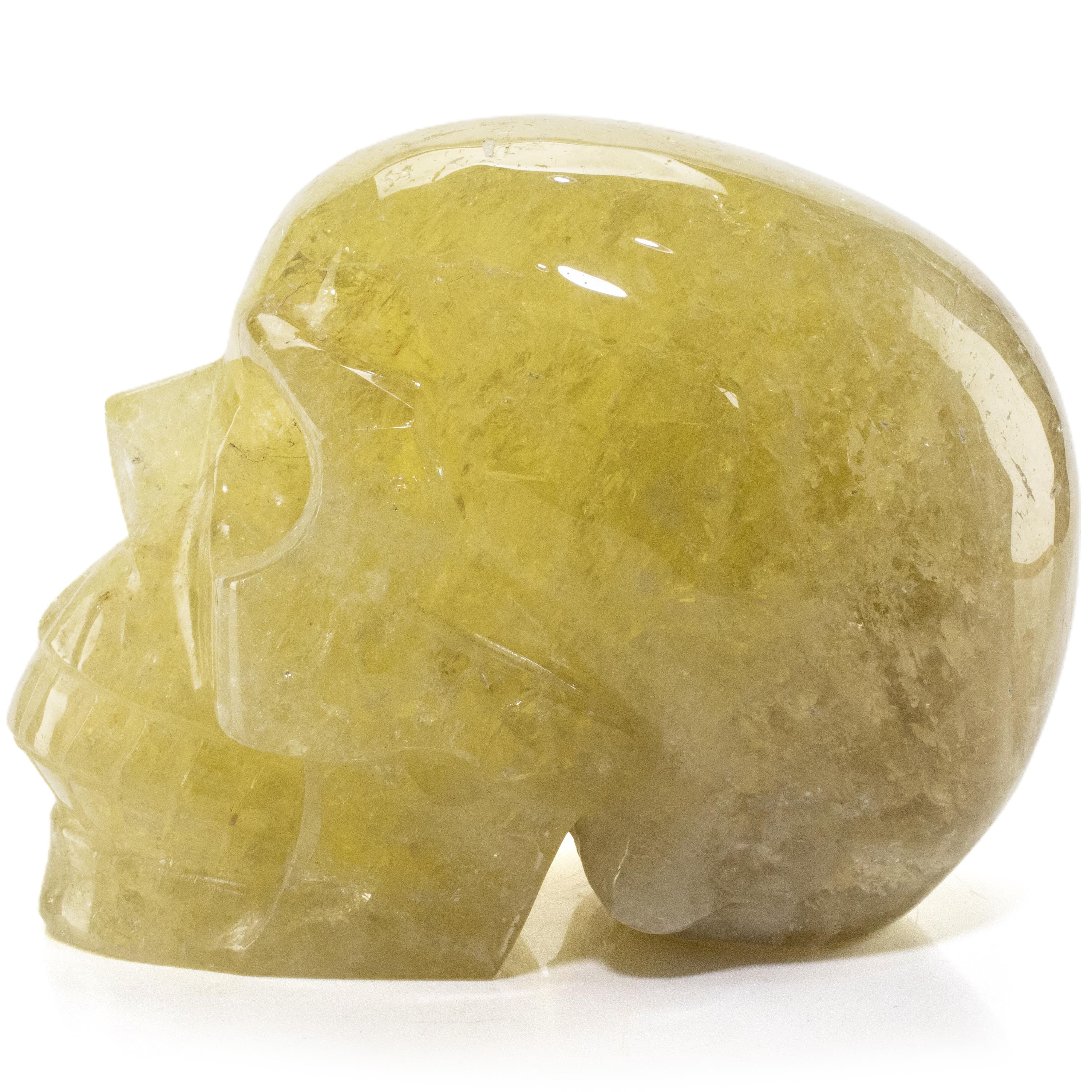 Kalifano Lemon Quartz Lemon Quartz Skull Carving 8.5" / 5,980g SK10800-LQ.001